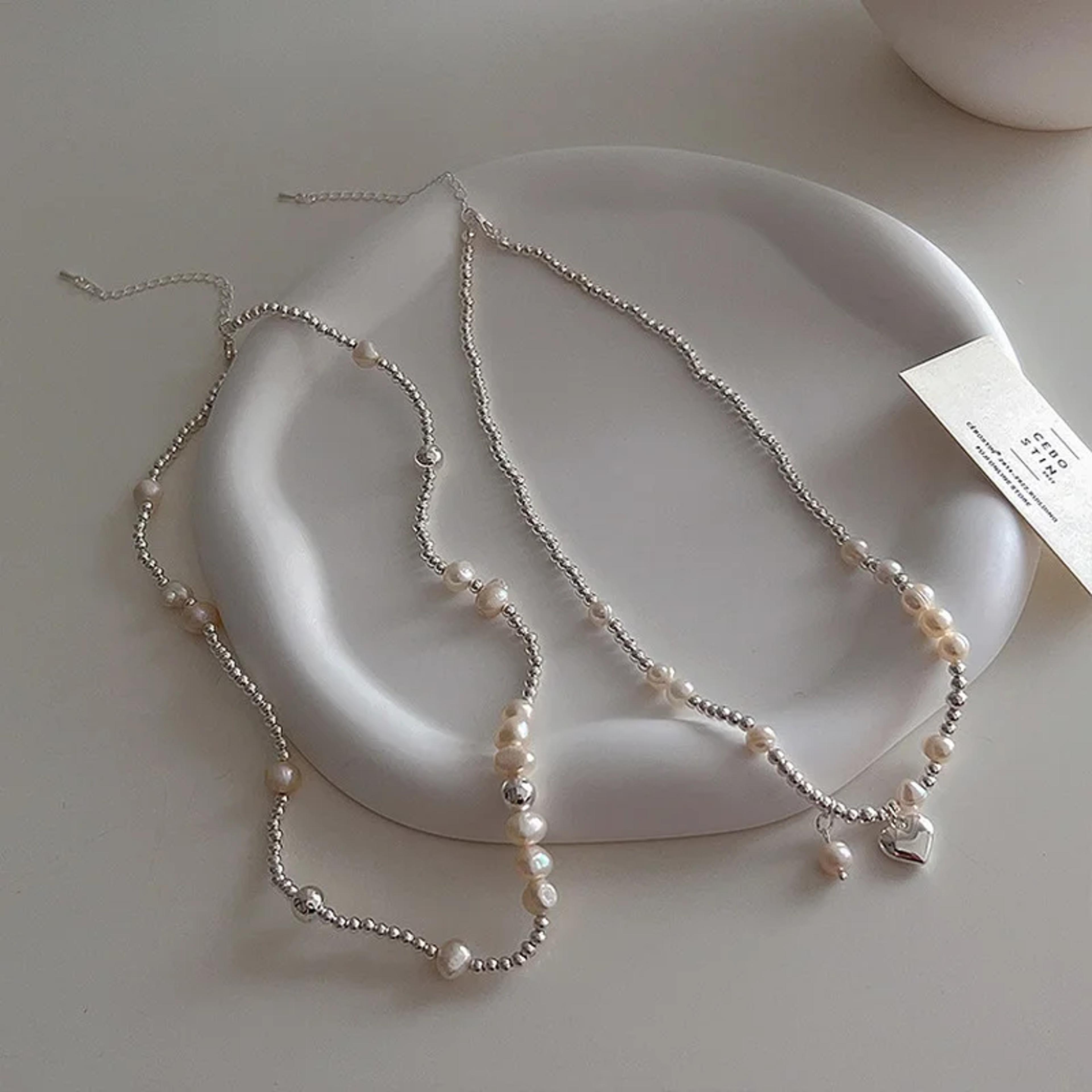 freshwater pearl heart choker necklace elegant pearl choker necklace for women