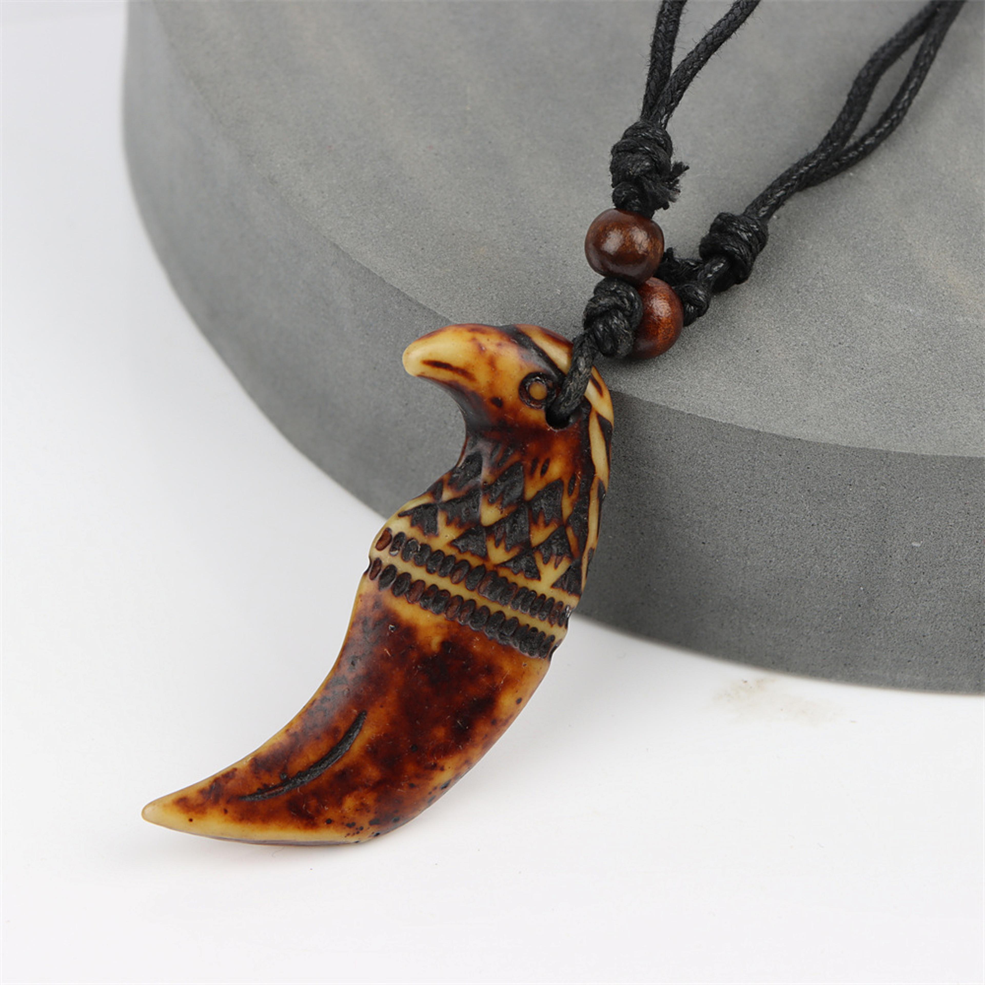 mystic skull turtle pendant necklace gothic wooden amulet with adjustable cord