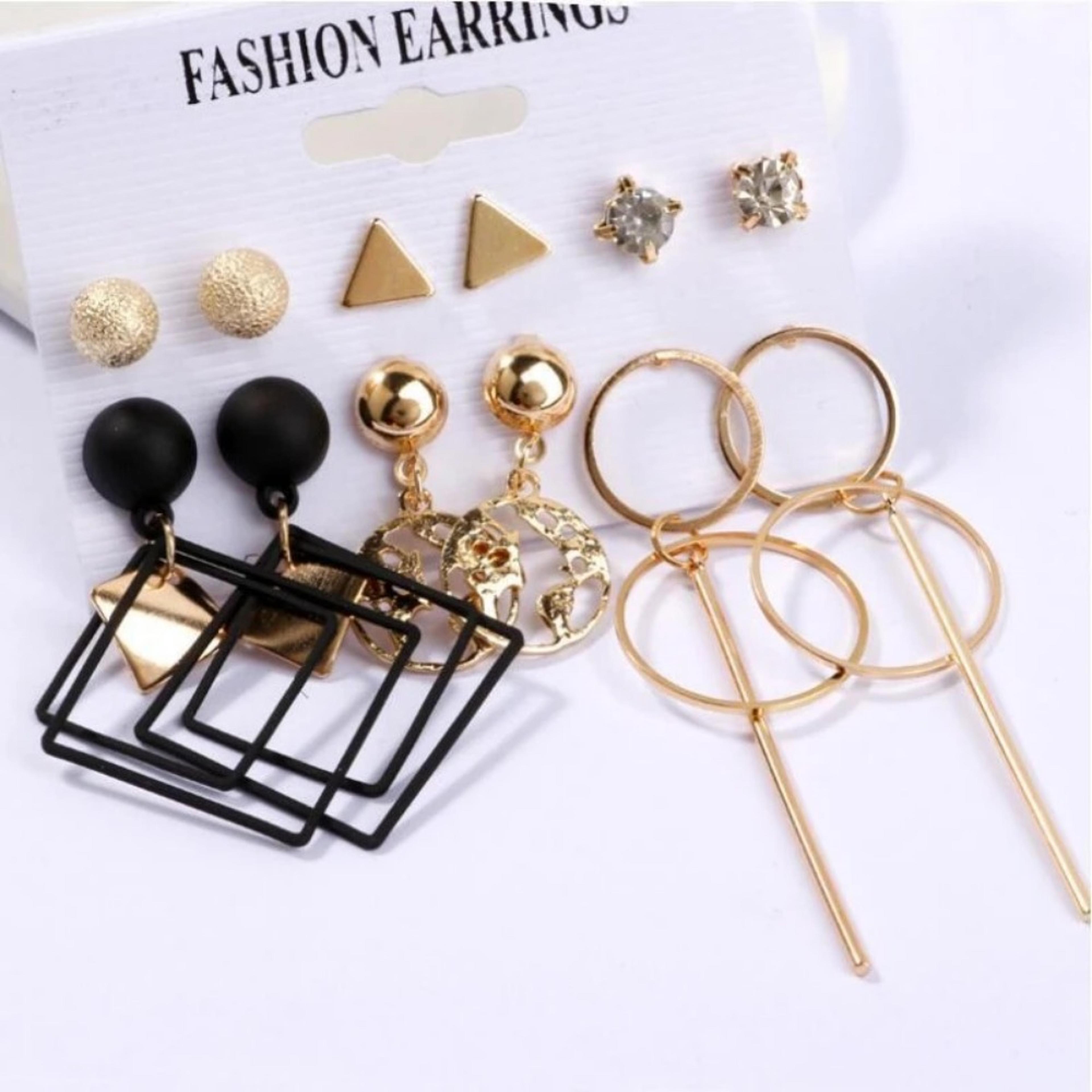 geometric tassel earrings set acrylic dangle statement party earrings for women