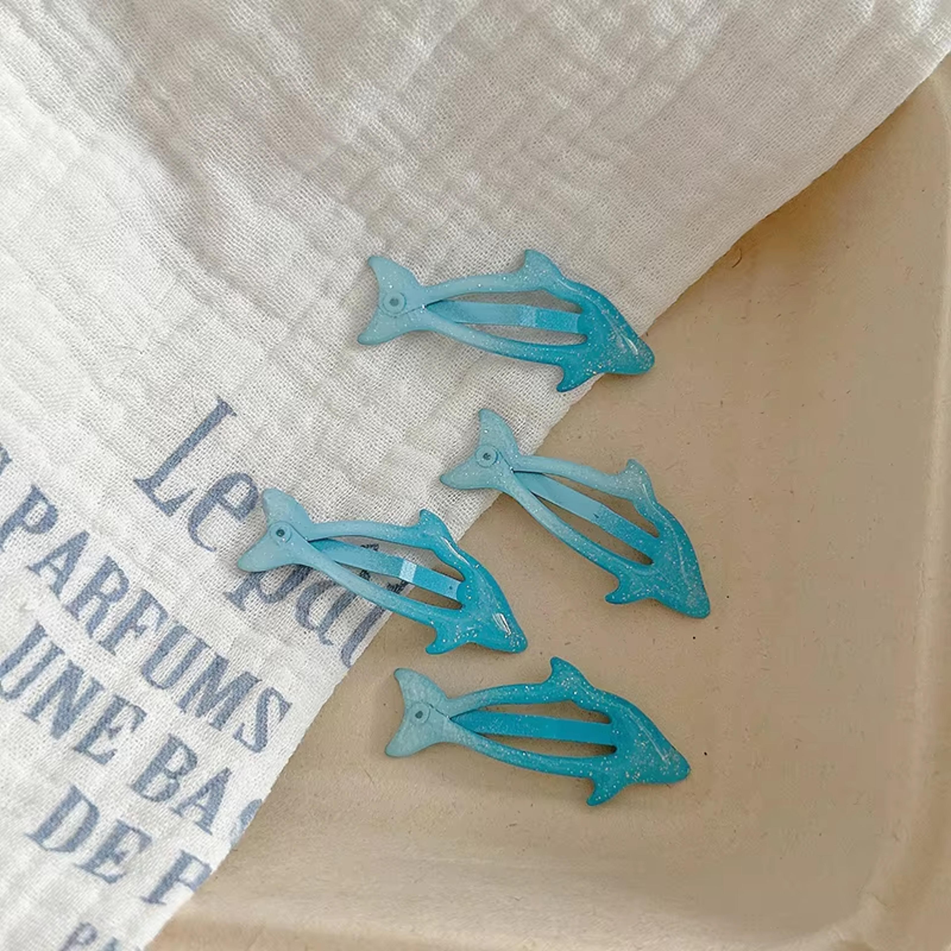 cute dolphin hair clips set cartoon hair clips for bangs & side styling