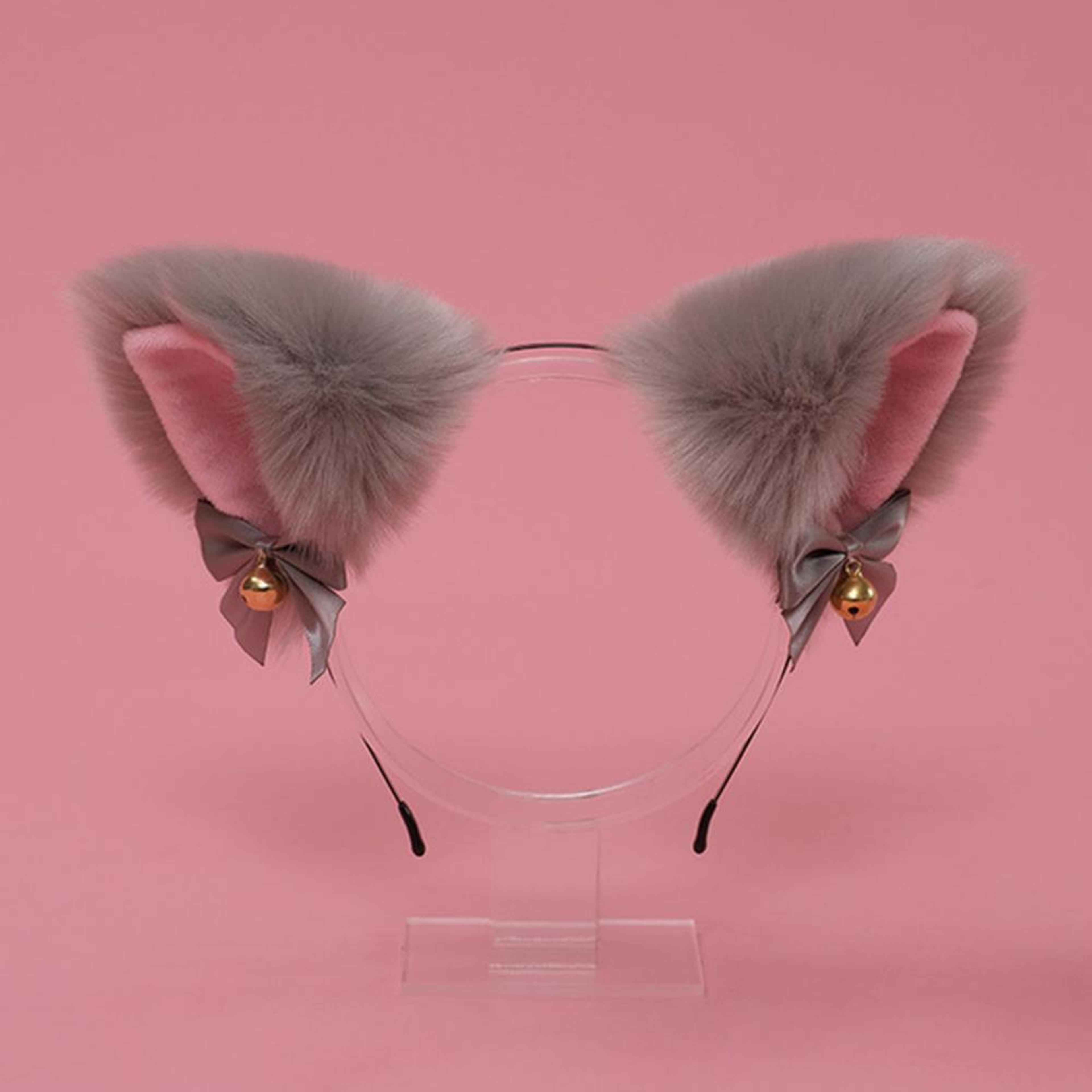 cute halloween cat ears headband for women plush cat ear headband for cosplay, halloween & christmas parties
