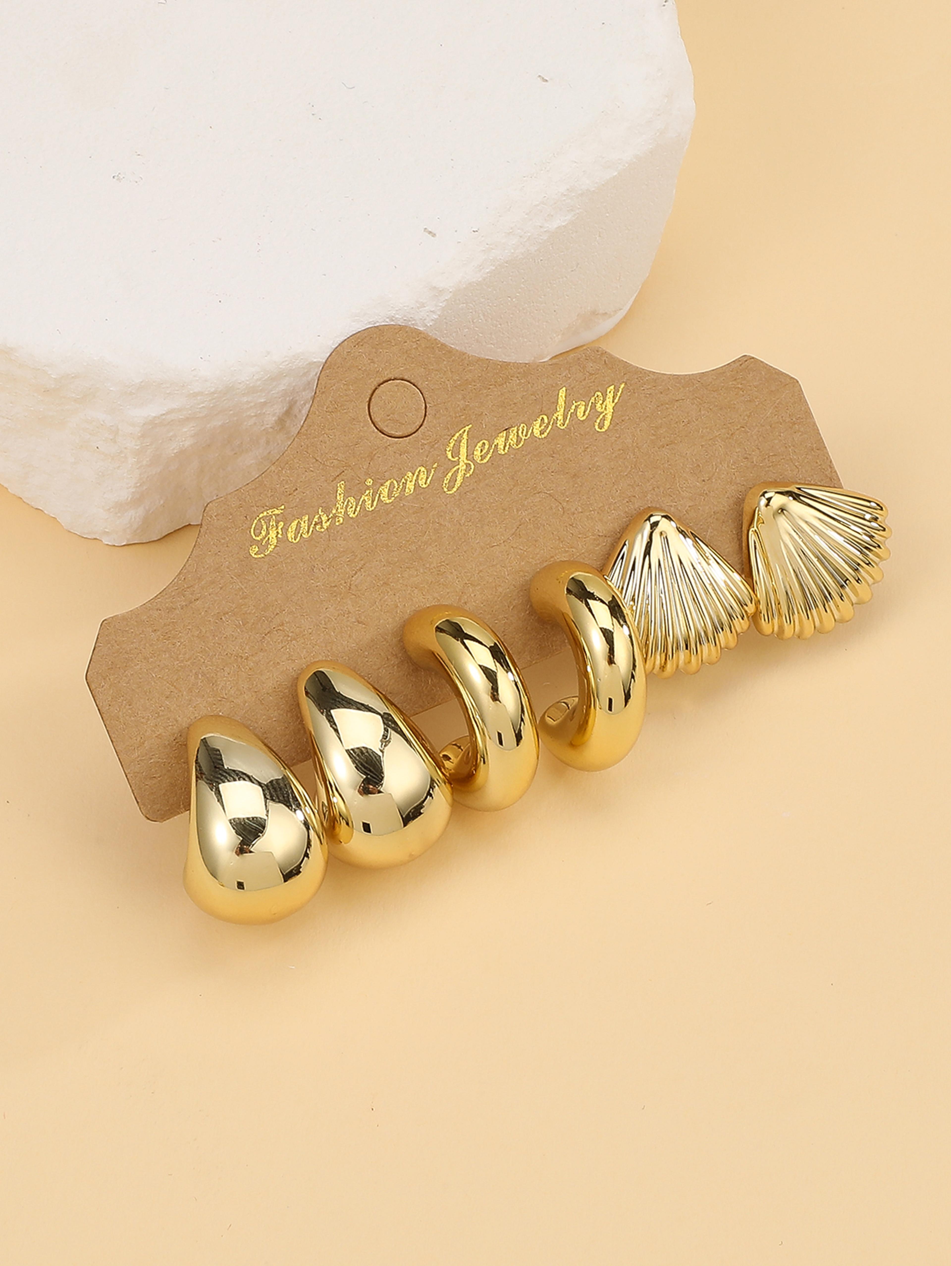 golden starfish earrings & seashell beach jewelry set for vacation & everyday style
