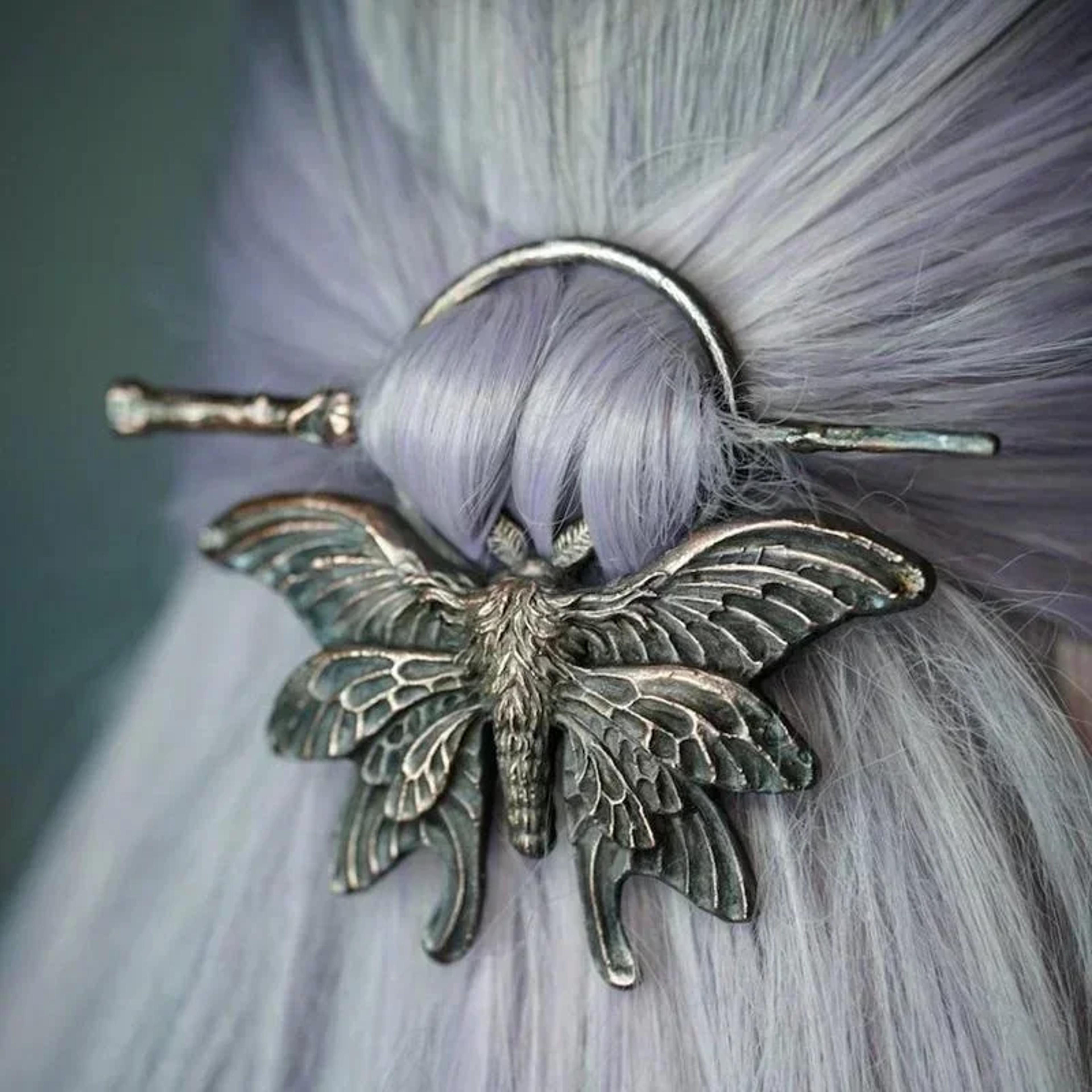 vintage metal hair stick gothic punk hair pin for elegant updos & nordic inspired hairstyles
