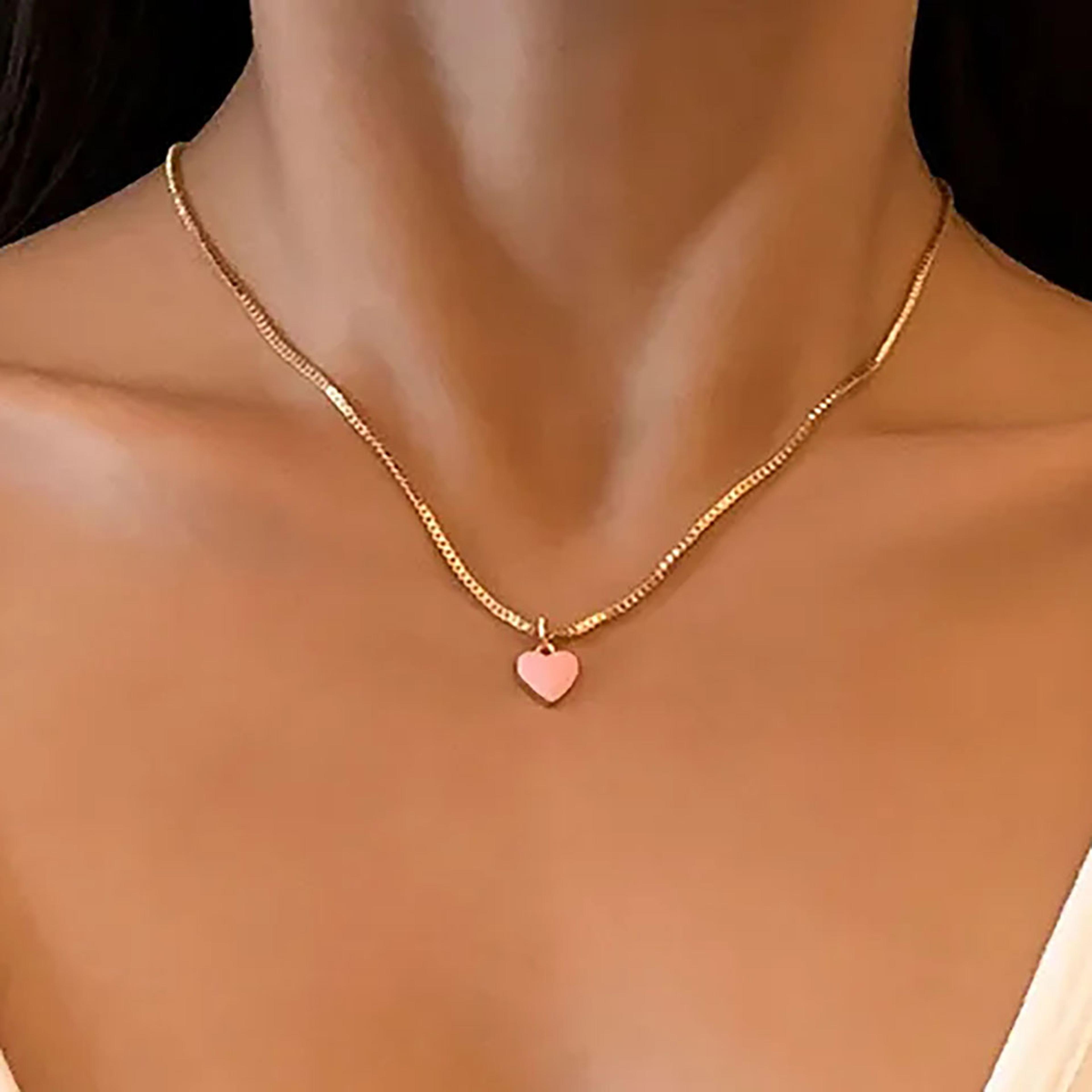 gold cherry pendant necklace boho layering necklace for women & girls