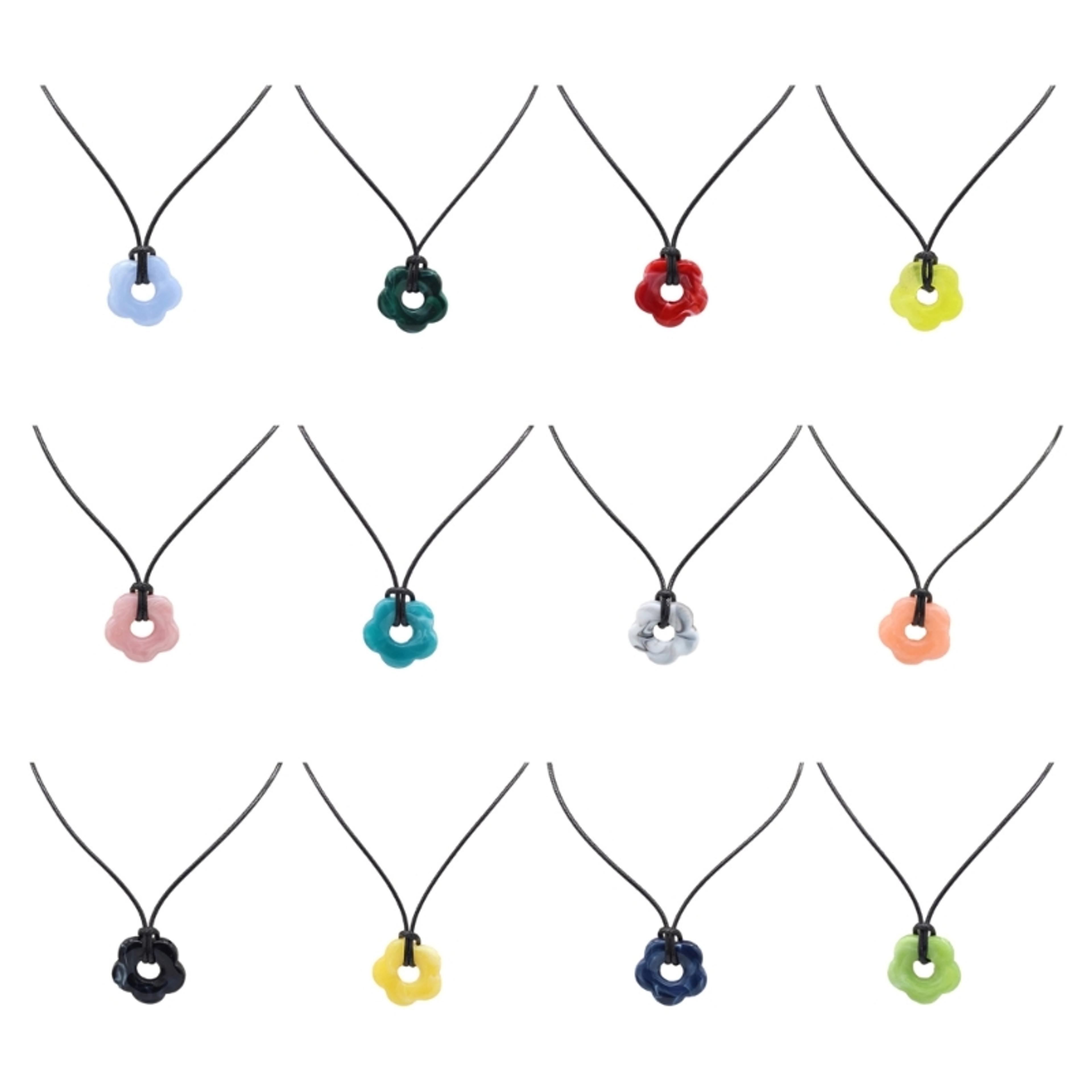 korean floral pendant necklace elegant flower charm necklace for women, delicate clavicle chain gift