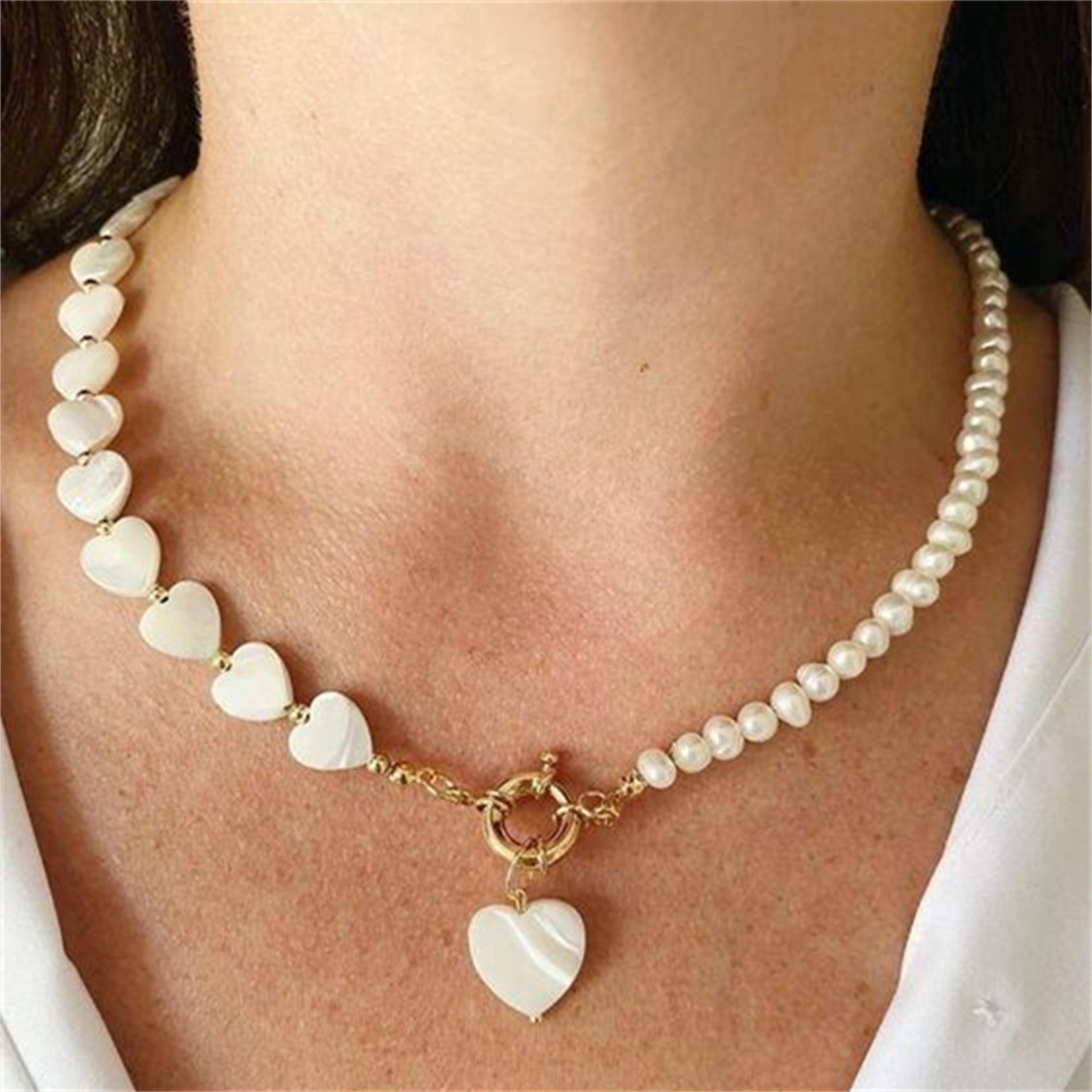 elegant black heart necklace with crystal beads minimalist womens heart pendant gift