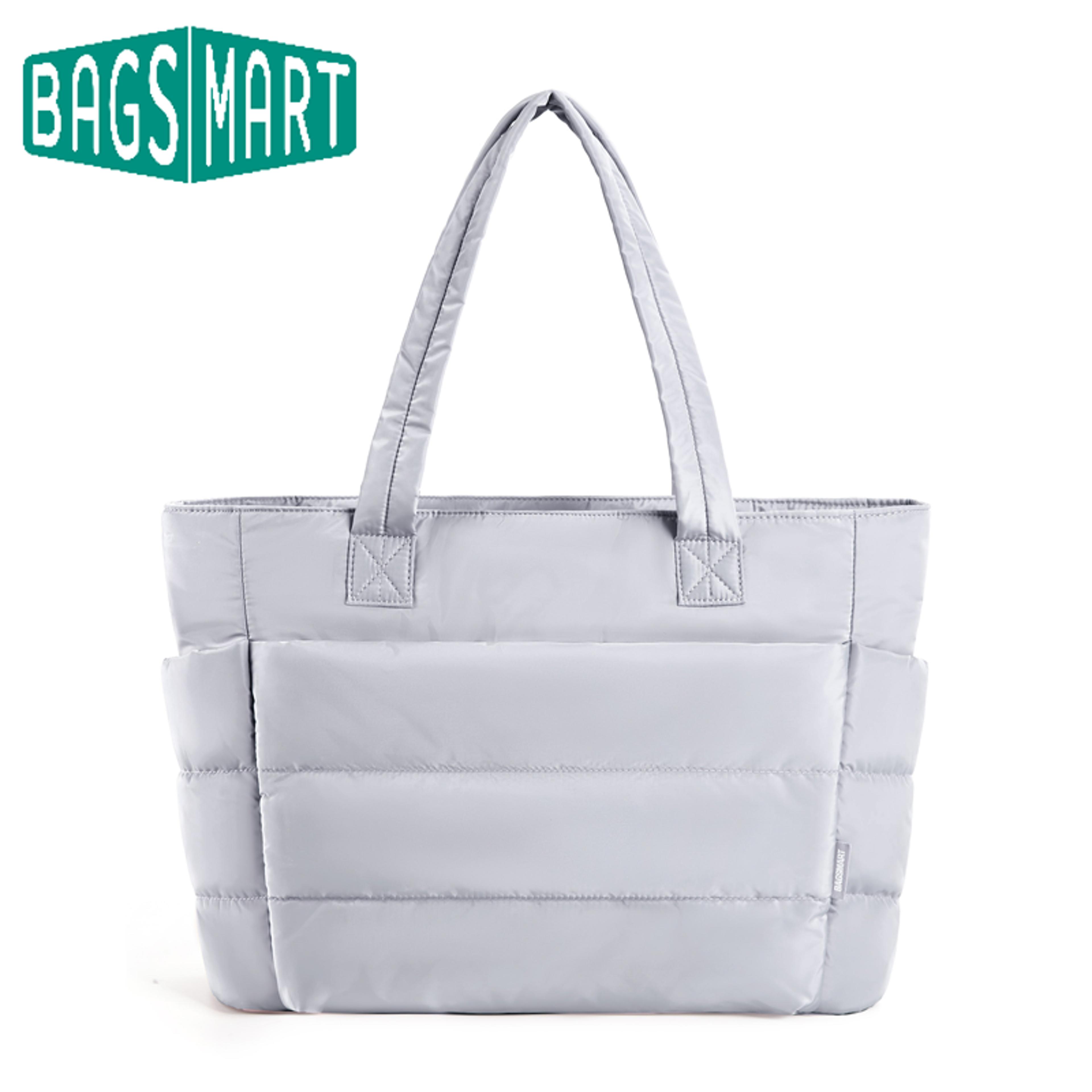 large capacity tote bag for women, puffer padded handbag for travel, work & school
