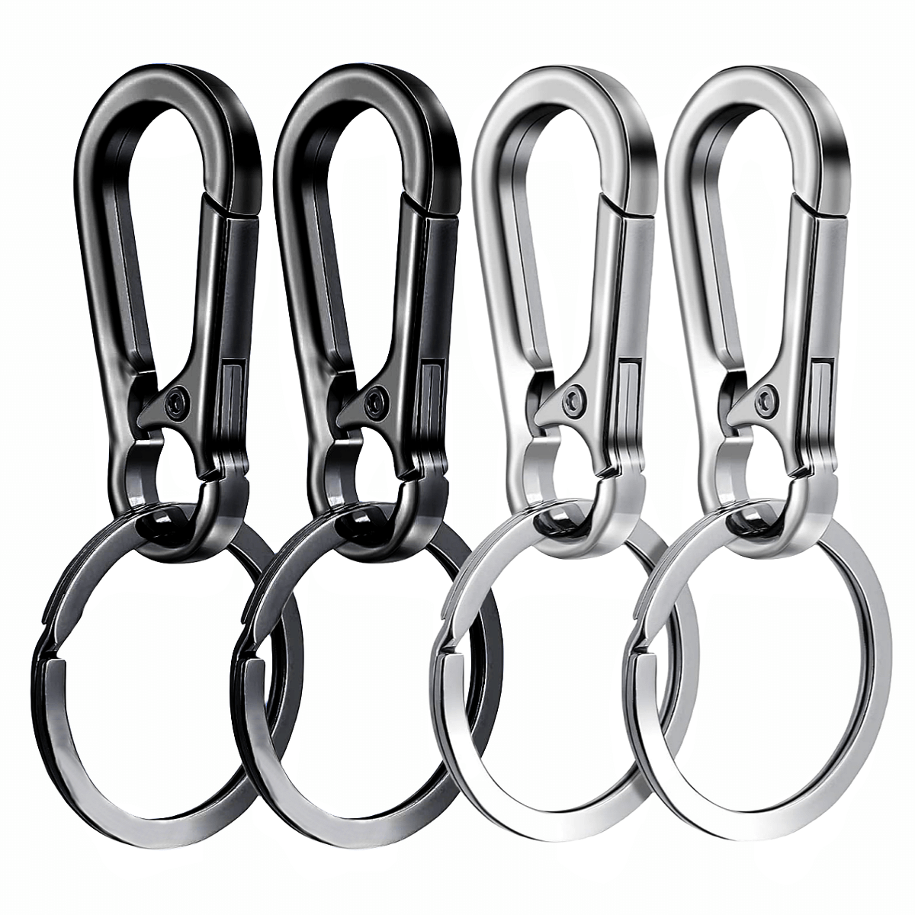 premium metal carabiner clip keychain, durable key ring holder for keys, organizer & hook