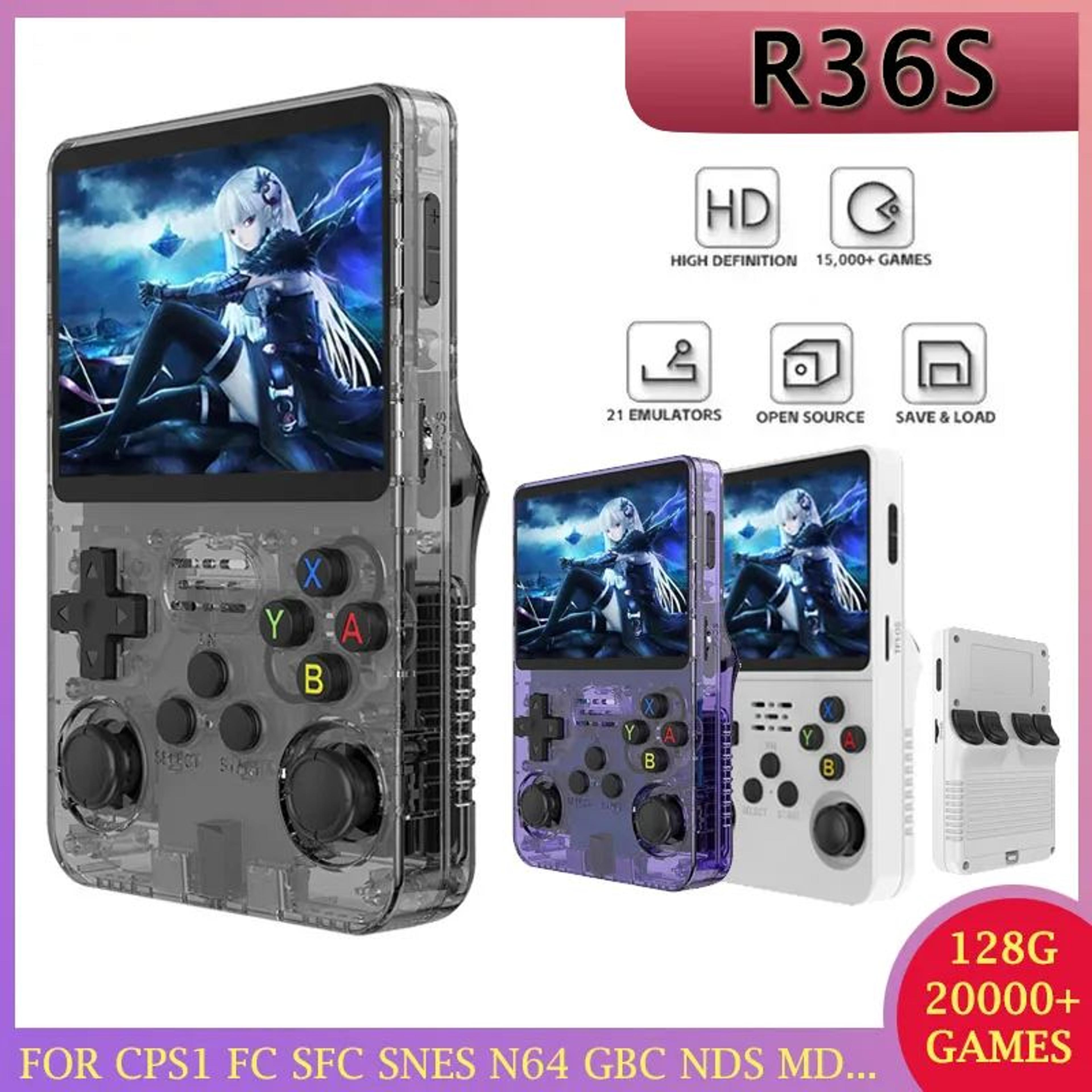 retro handheld game console, ips screen, open source linux system, portable pocket video player