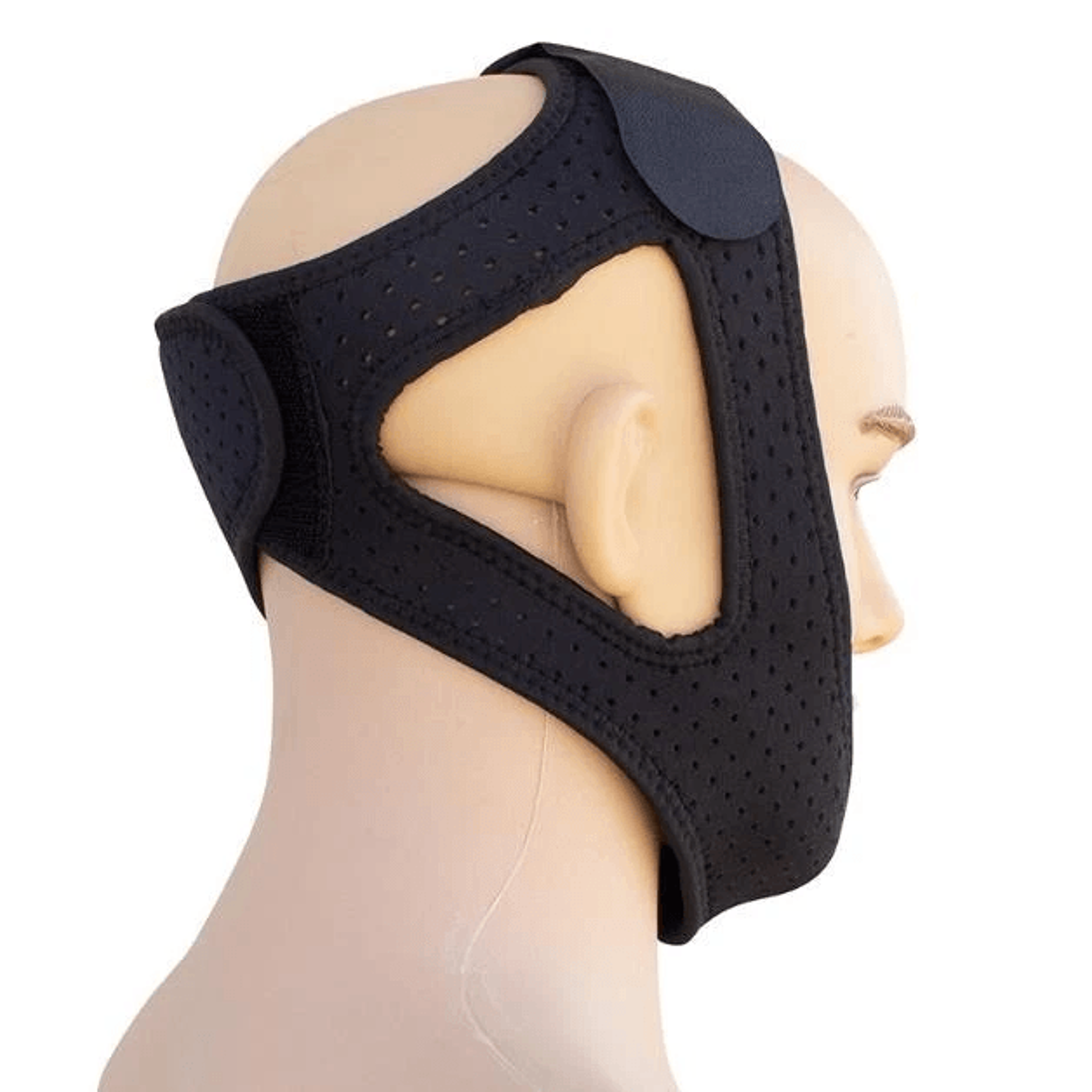 sleep apnea chin strap, anti snoring jaw support solution, adjustable neoprene face lift band for quiet sleep, v-shape