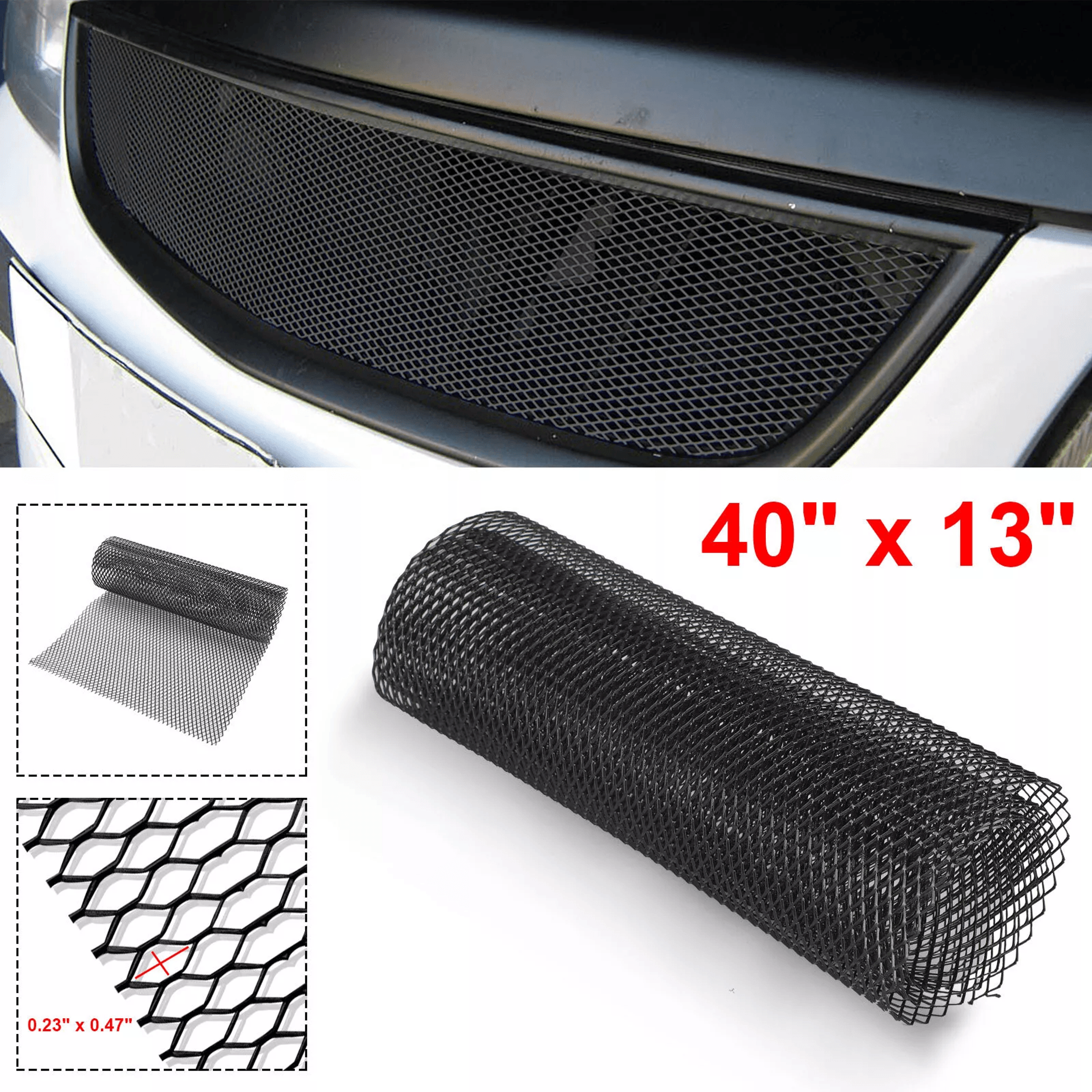 car universal grill mesh net sheet aluminum rhombic auto grill