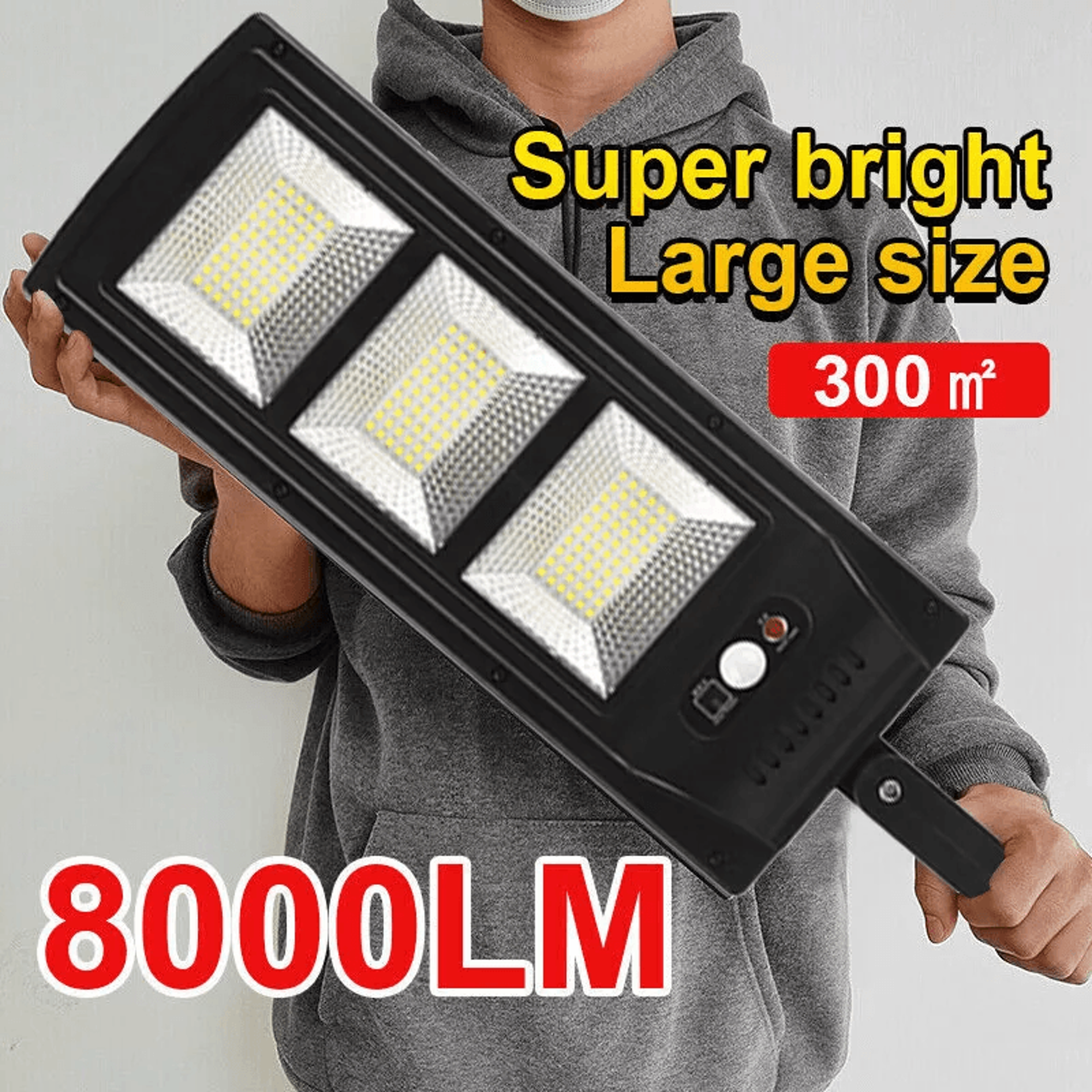 commercial solar street floodlight led light outdoor area dusk to dawn wall lamp with remote, ip65 waterproof security