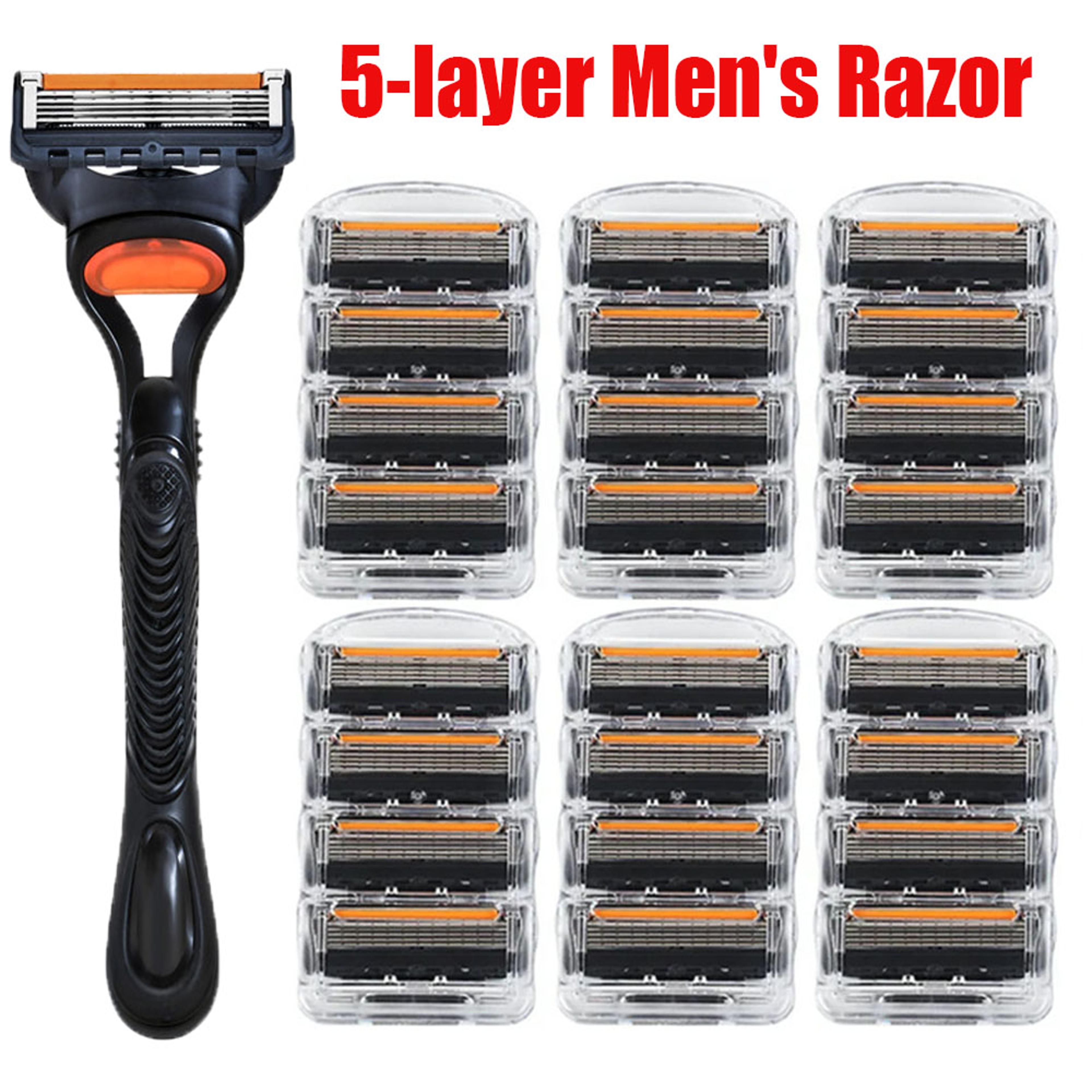 razor fusion pro power shaving shaver, 5-layer blades beard trimmer for men with replacement refills