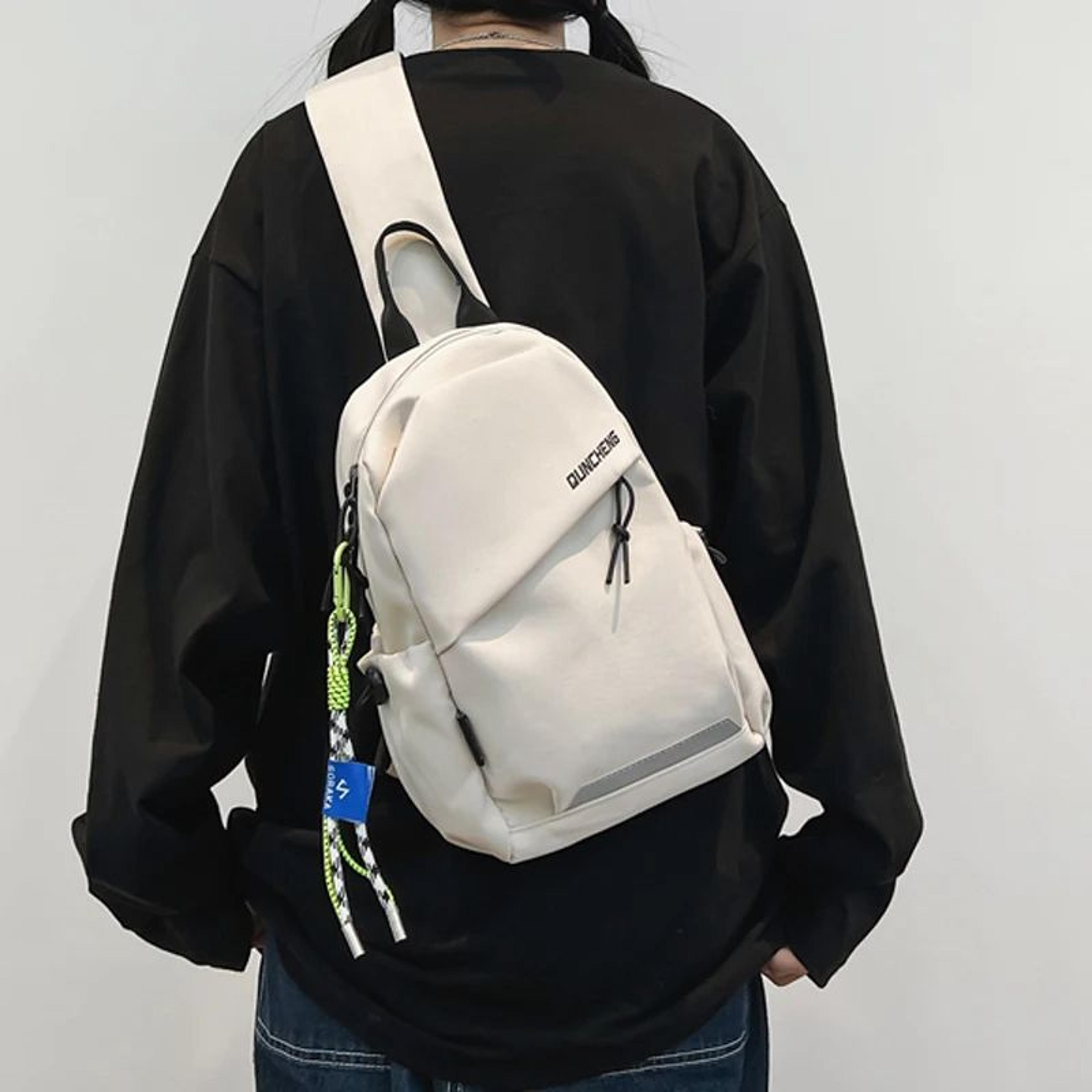 crossbody bag for men women – lightweight single shoulder chest backpack for cycling, hiking, travel, and tablet storage