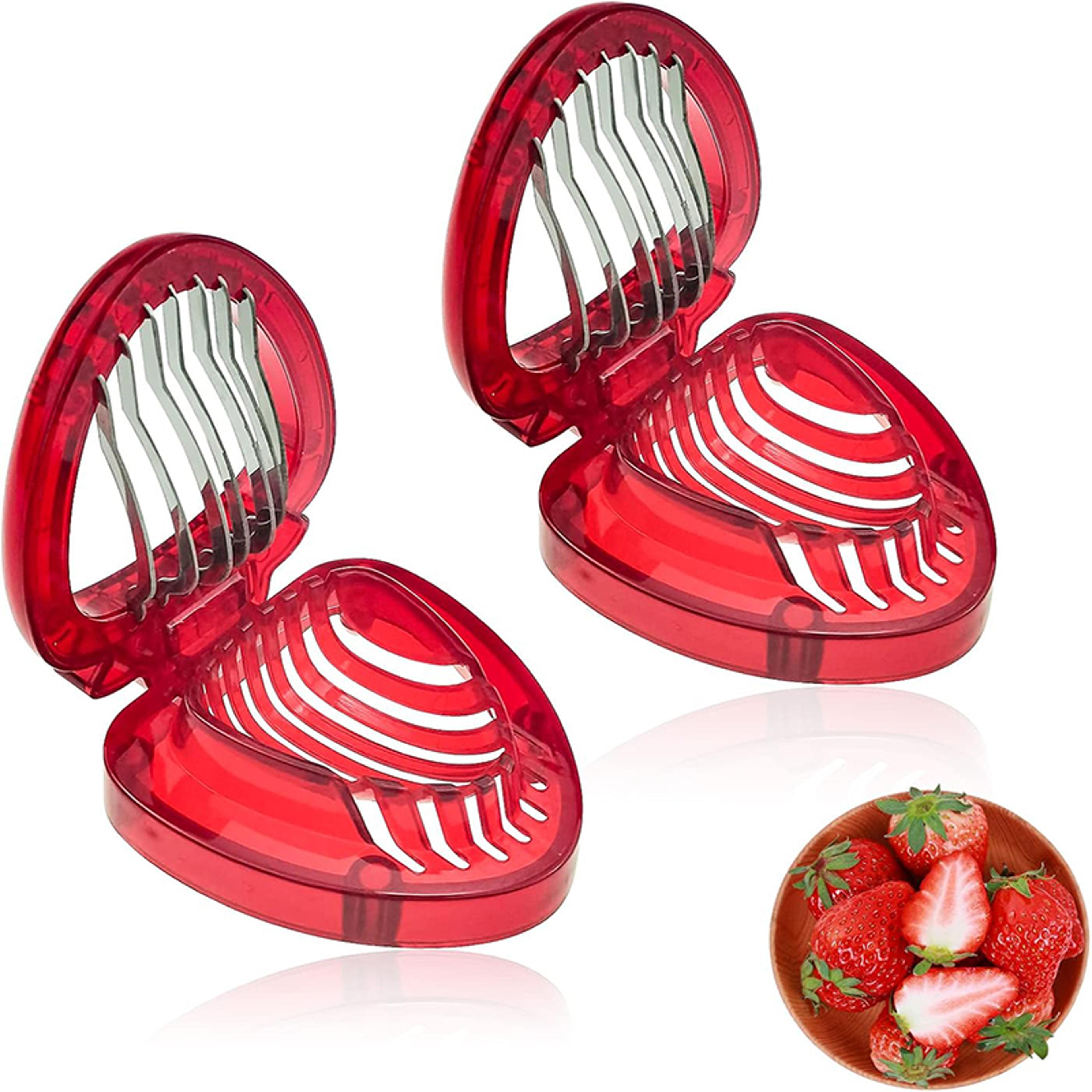 multifunctional fruit egg slicer, strawberry slicer stainless steel cutter, creative kitchen tool for fruits