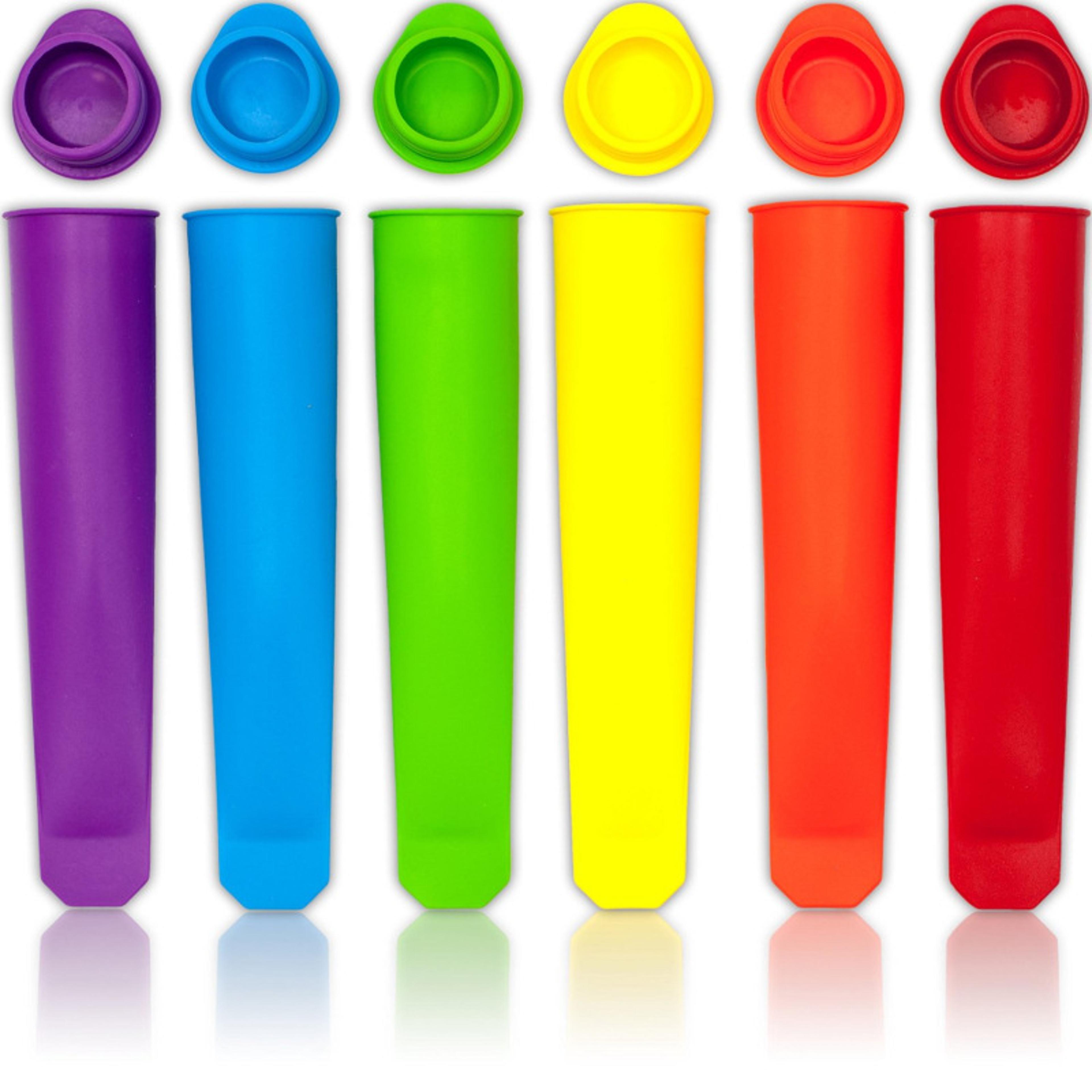 5pc popsicle maker lolly mold set, food grade silicone ice cream pop mold, diy kitchen tool, random color pack