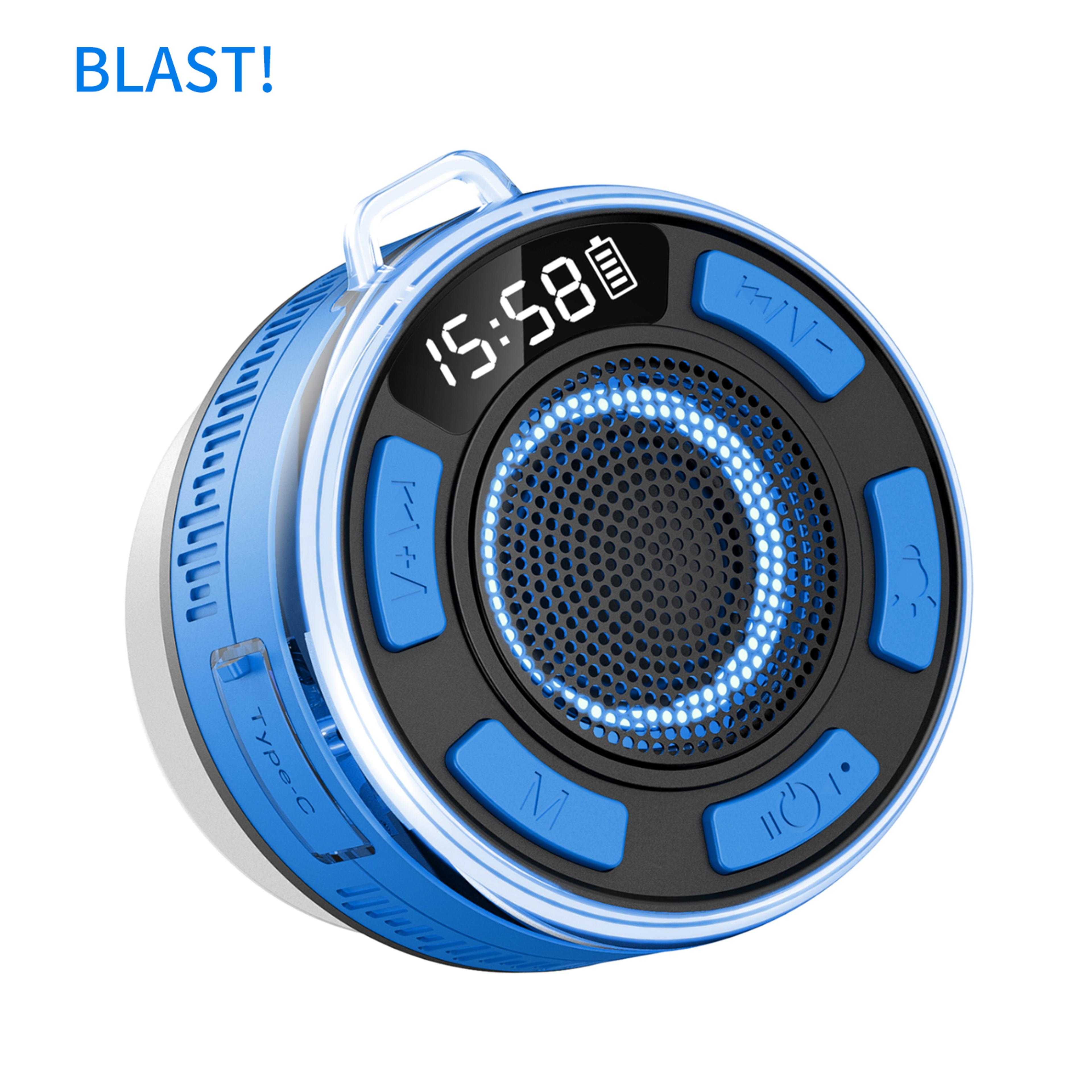 wireless speaker ipx7 waterproof, 1100mah battery, newest portable speaker with built-in mic, loud sound