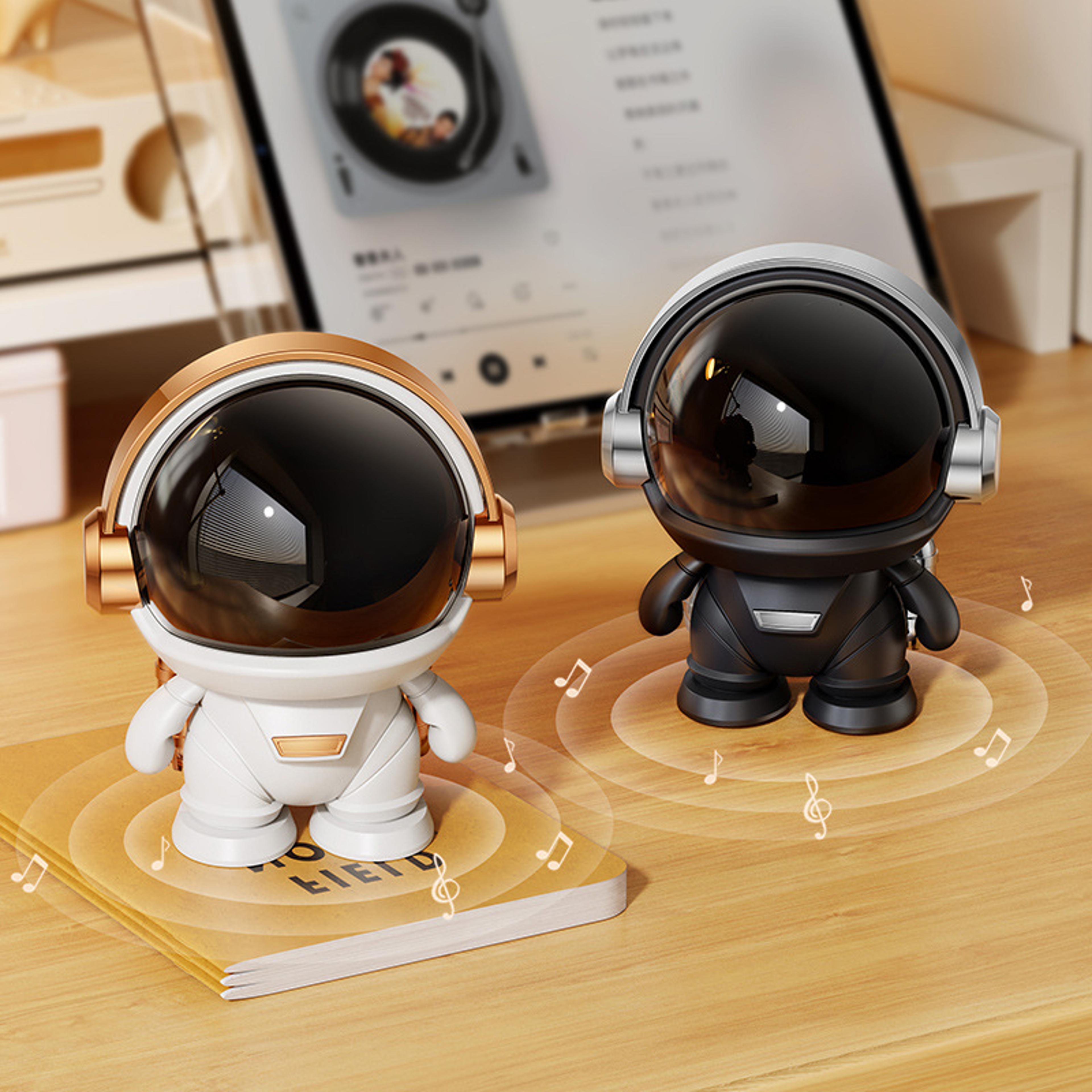 mini desktop high quality speaker gift, small bluetooth speaker, new space robot creative subwoofer for home and office