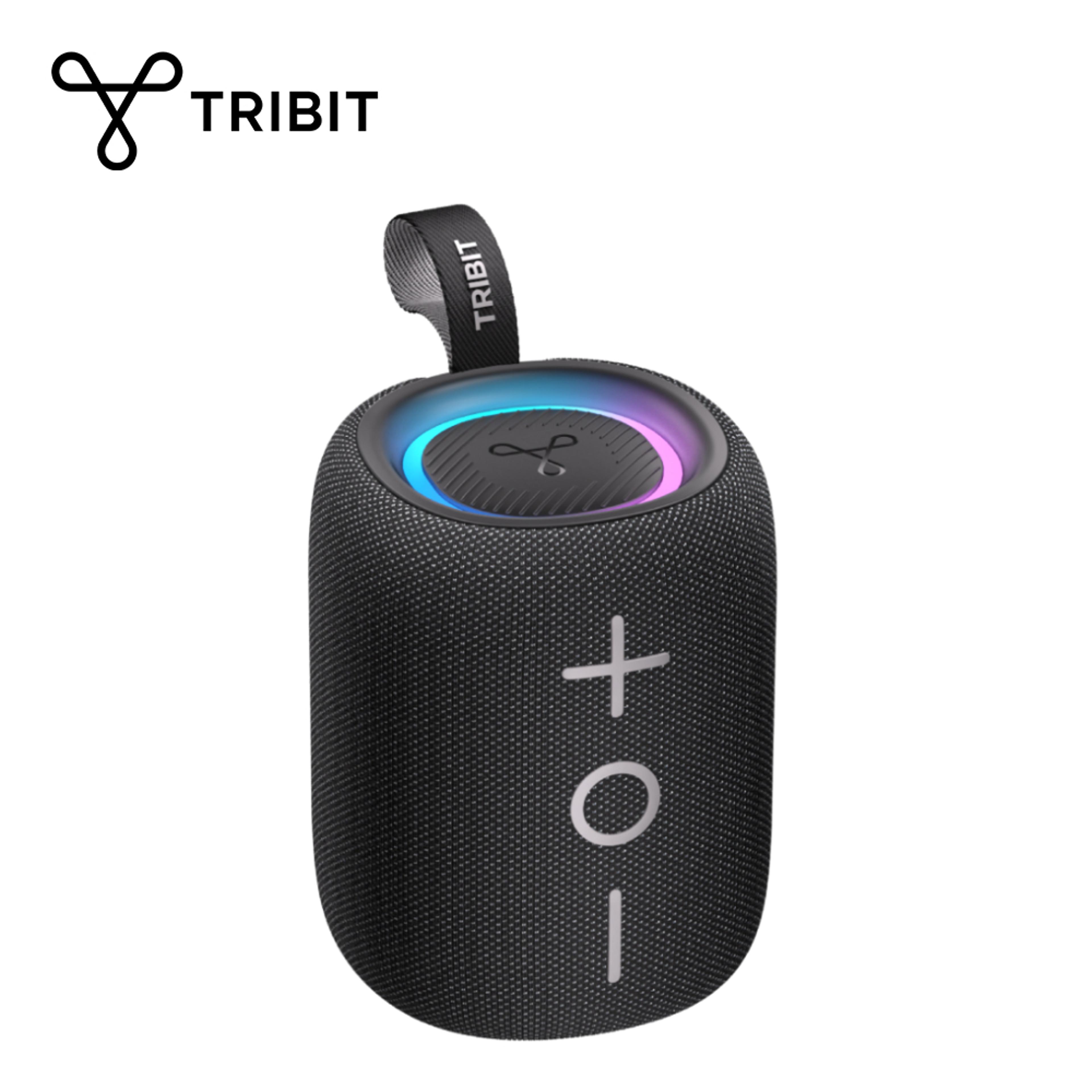 stormbox mini plus wireless speaker, 12w 360 surround sound, xbass, led light, ipx7 waterproof, travel outdoor hiking