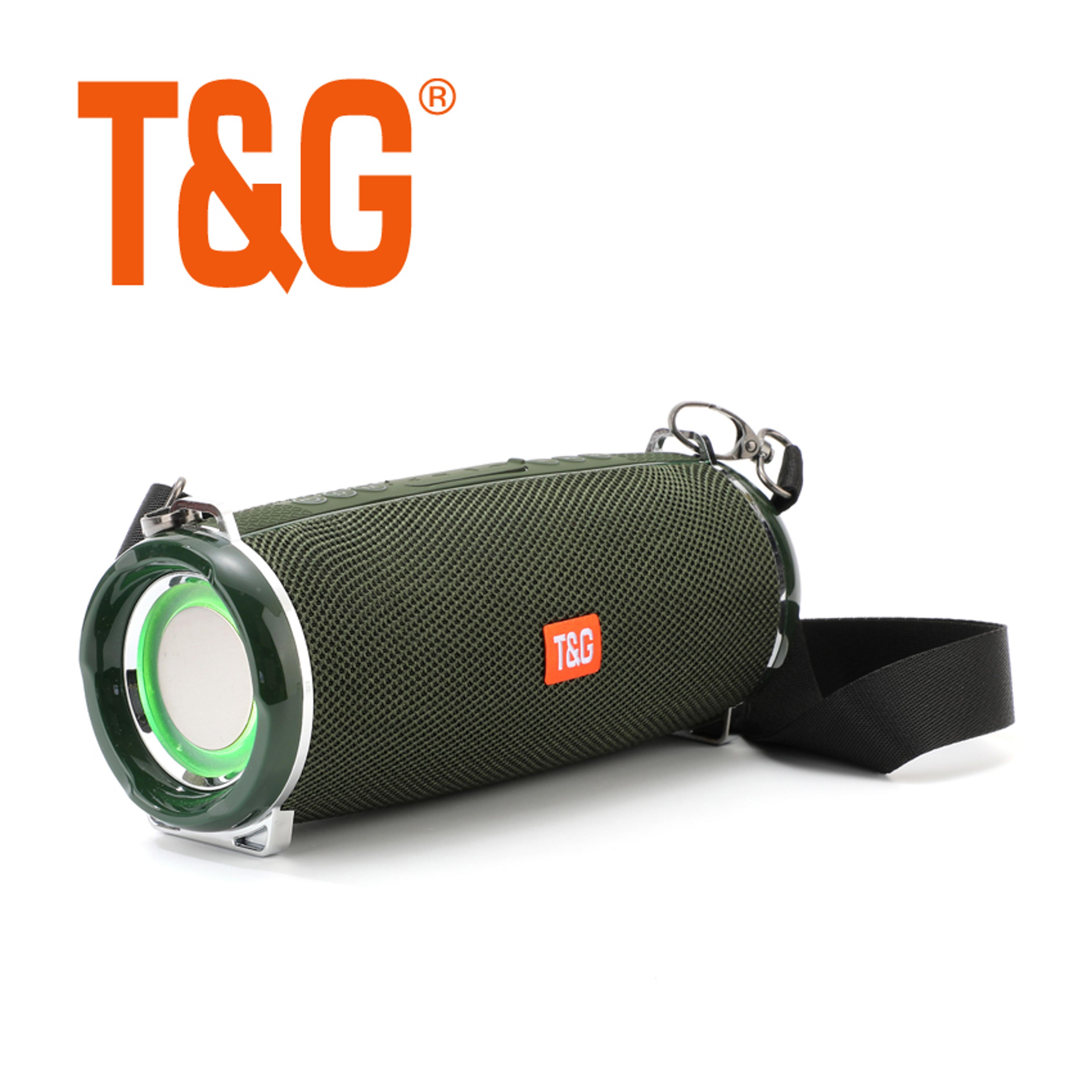 waterproof outdoor subwoofer stereo speaker, 2400mah tg192 bluetooth boombox, rgb led light wireless speaker for travel