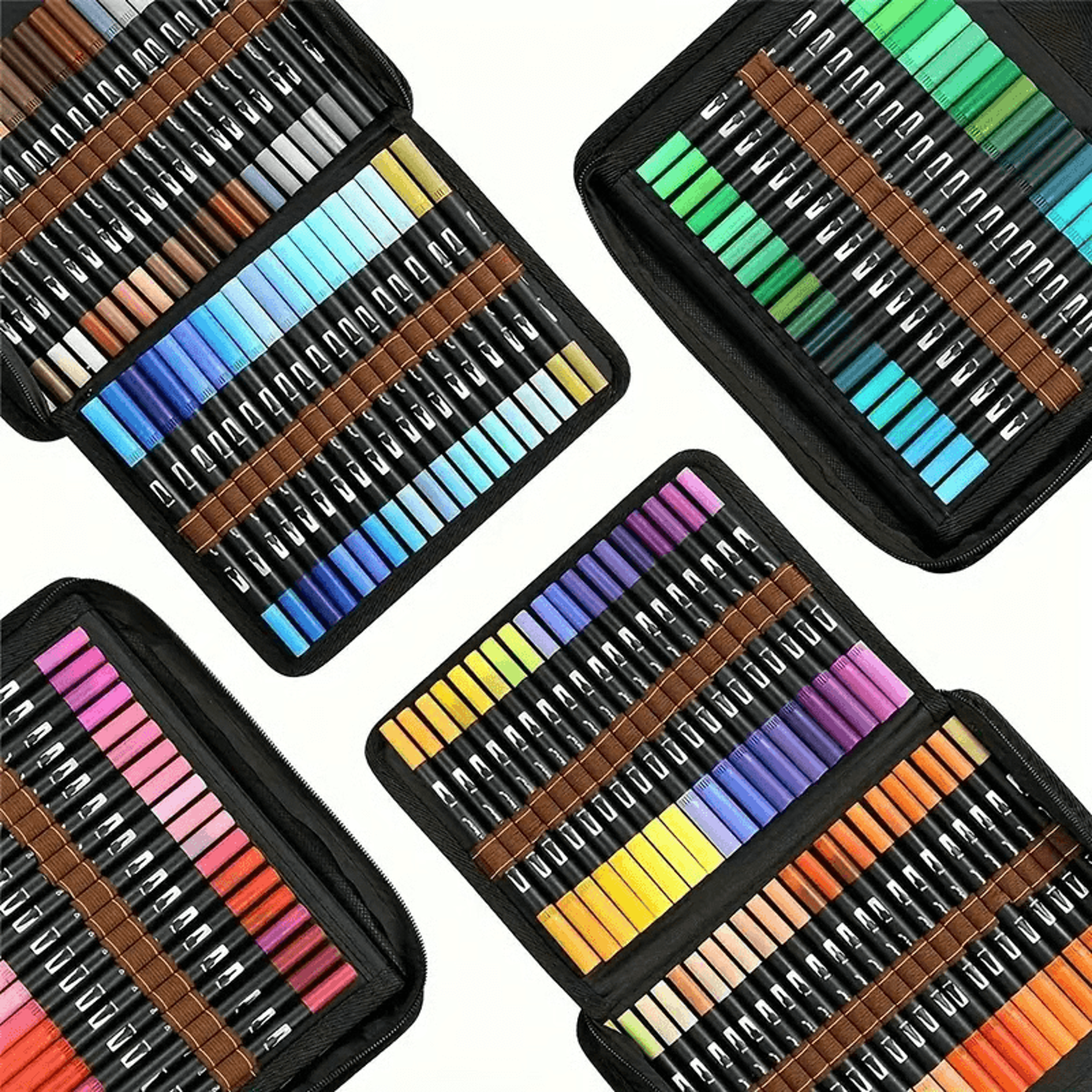 dual tip brush pens for coloring books & artists | vibrant markers kit