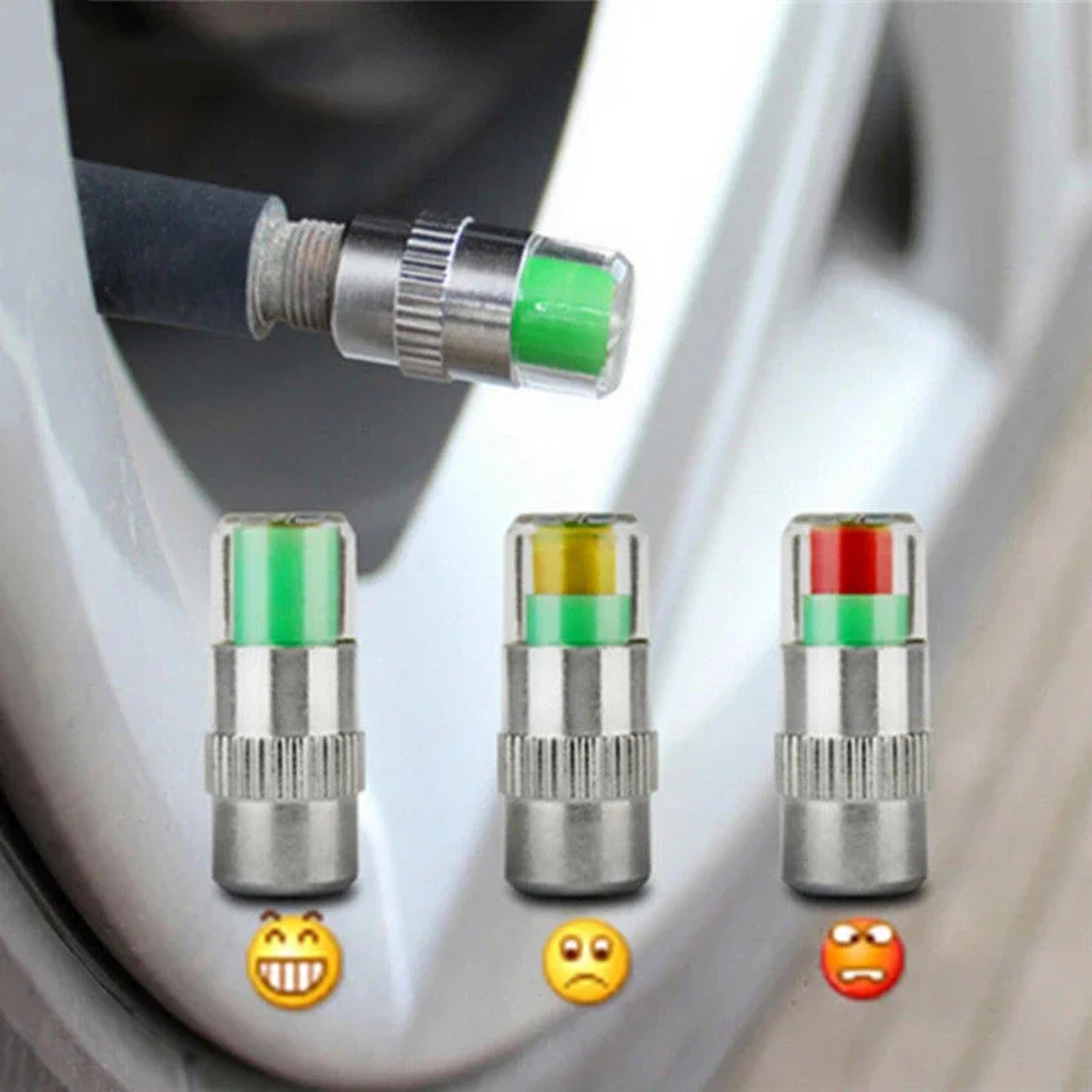 visual tire pressure indicator valve caps tpms alert for cars