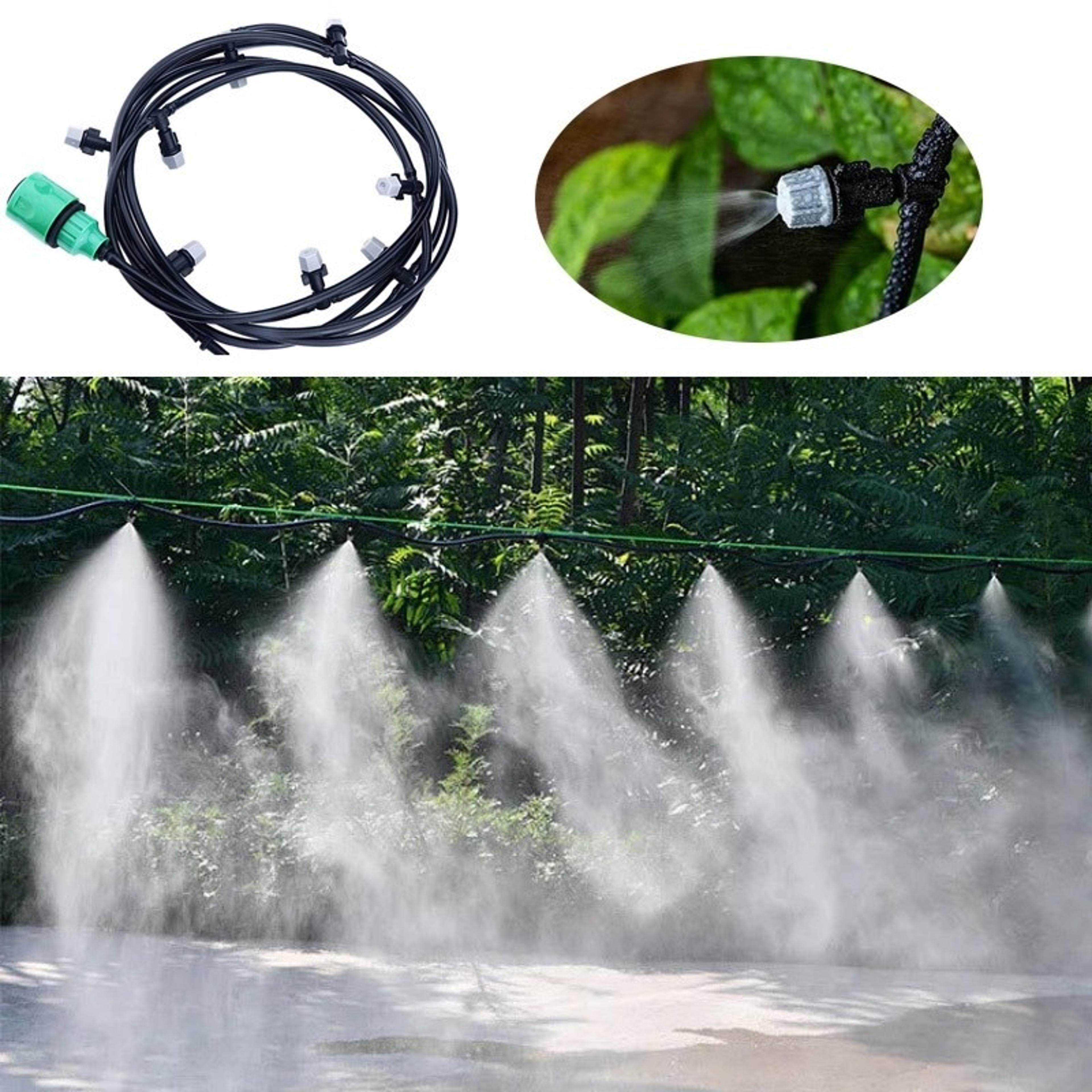 premium garden misting irrigation sprinkler system with adjustable cooling nozzles
