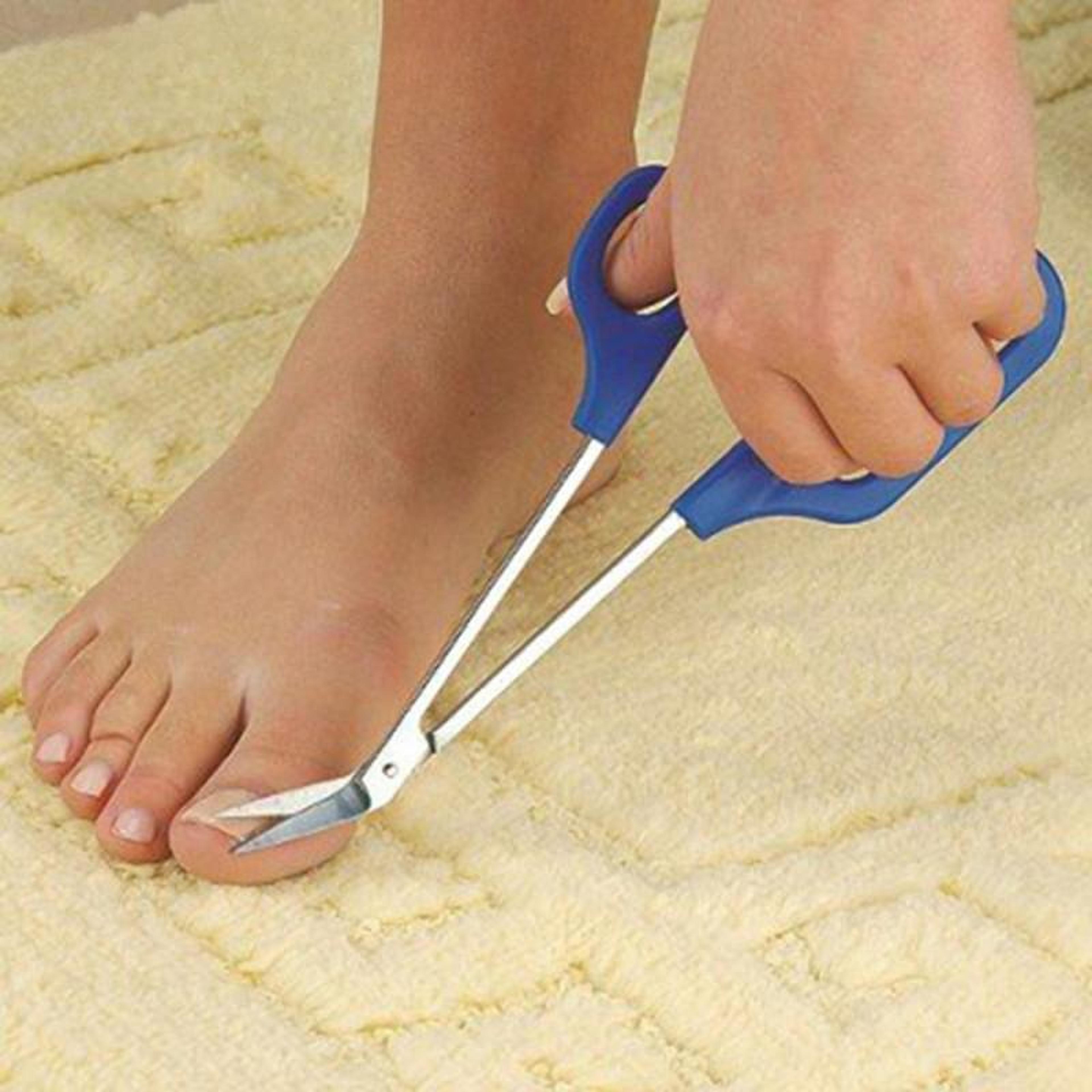 long handled toenail scissors for thick nails extended reach ergonomic pedicure clipper
