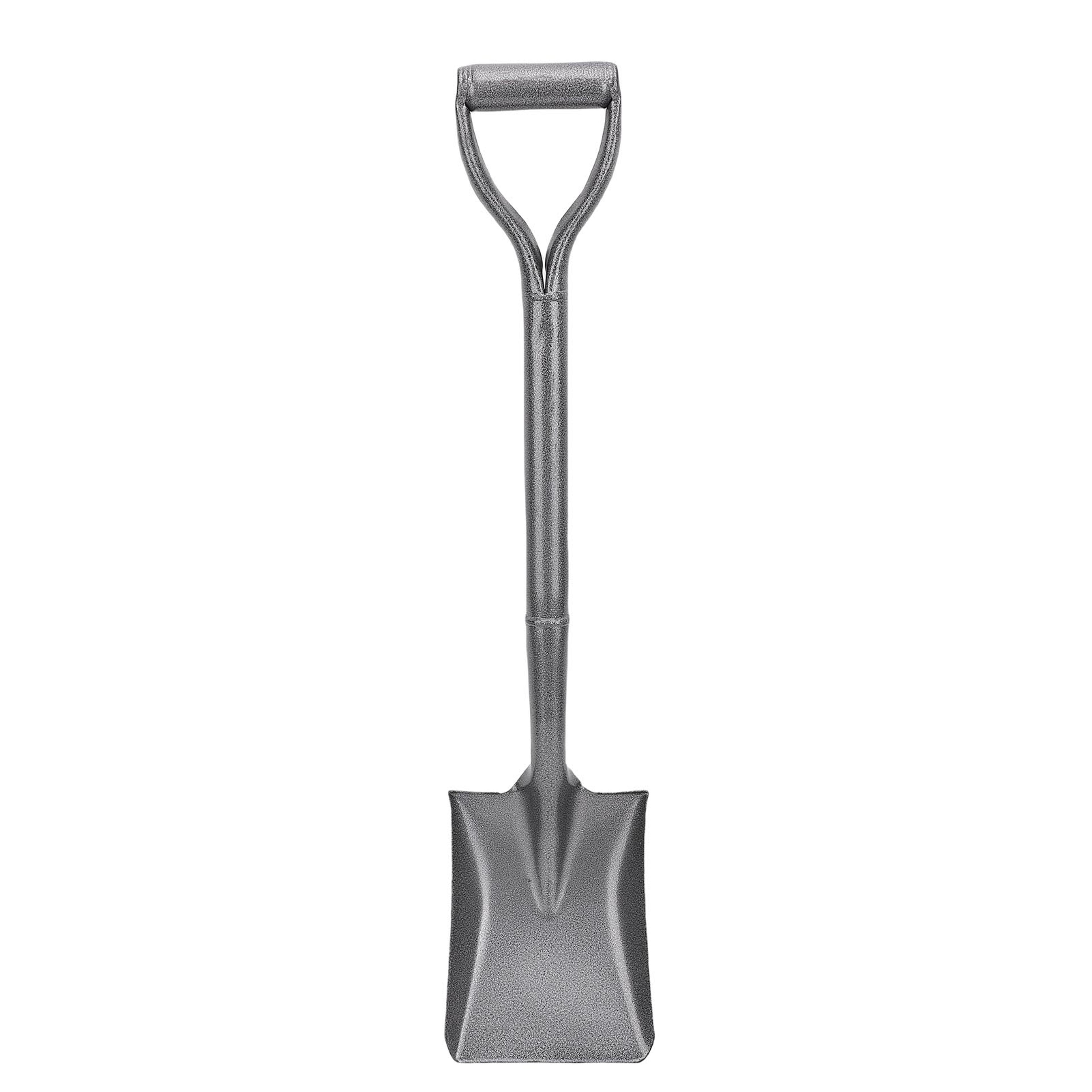heavy duty all metal garden shovel with short d handle