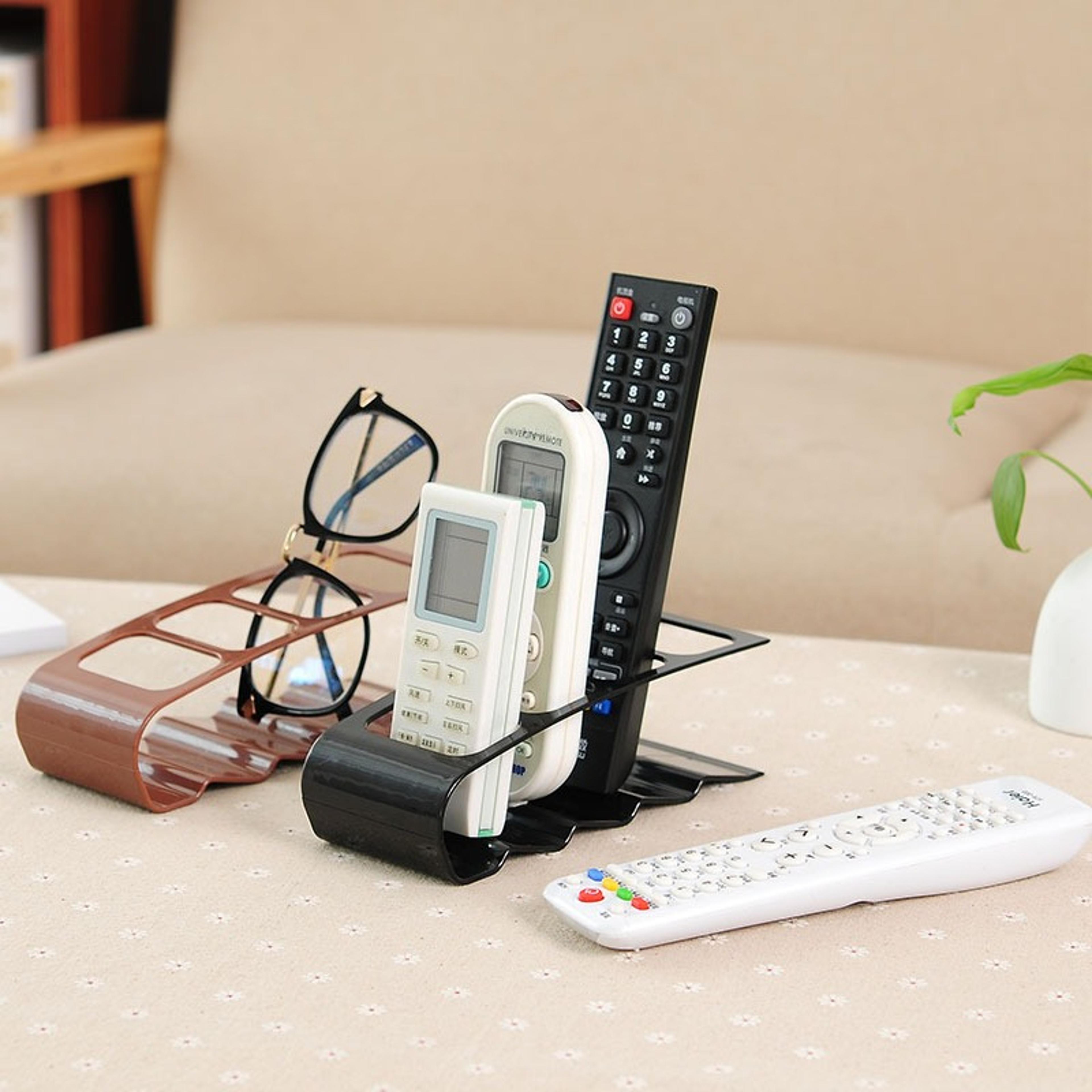 premium multi use desktop storage organizer 4 compartment remote control holder & desk organizers