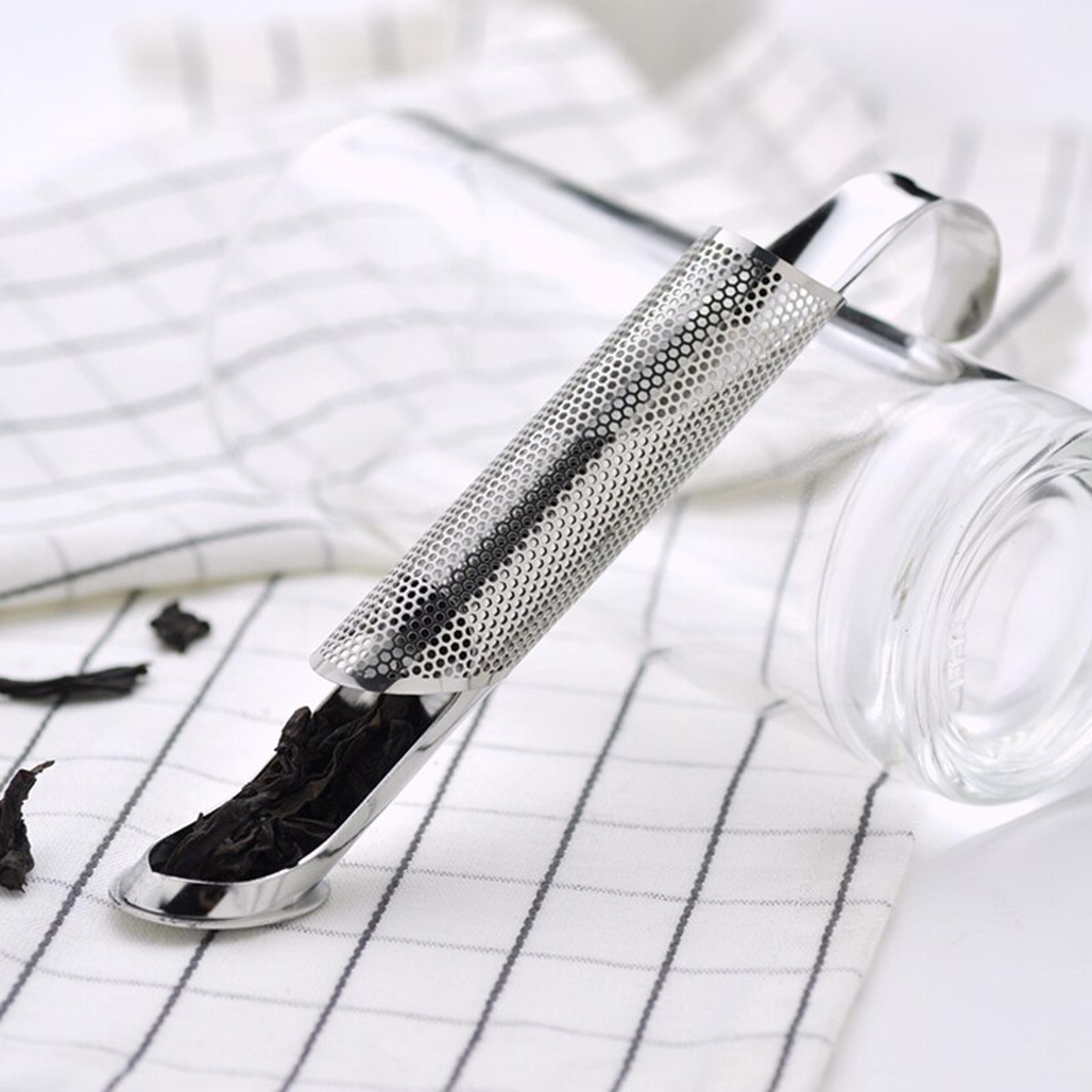 portable stainless steel tea infuser & loose leaf tea filter set with long handle tea spoon creative portable tea make