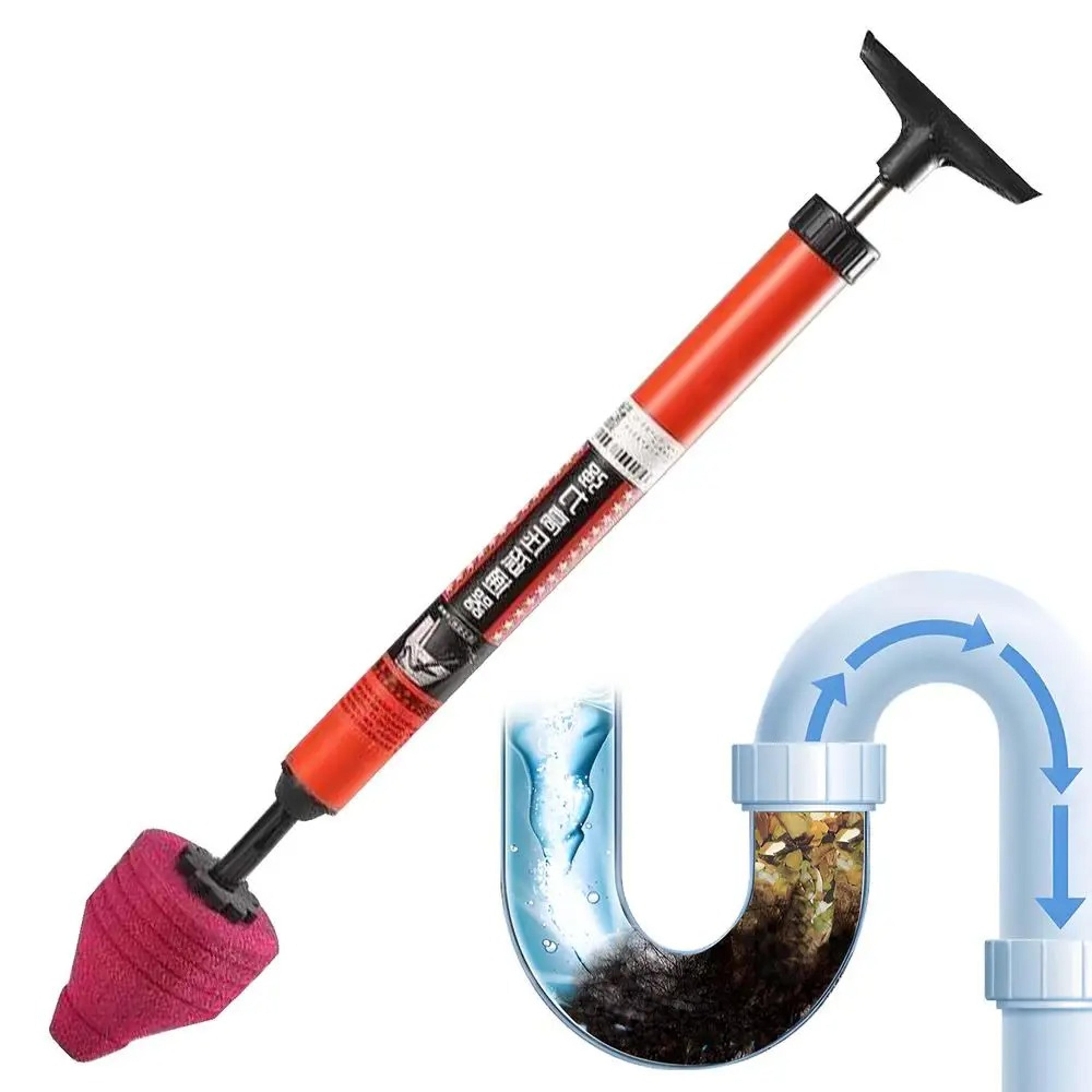 high pressure toilet plunger & drain unclogger kit