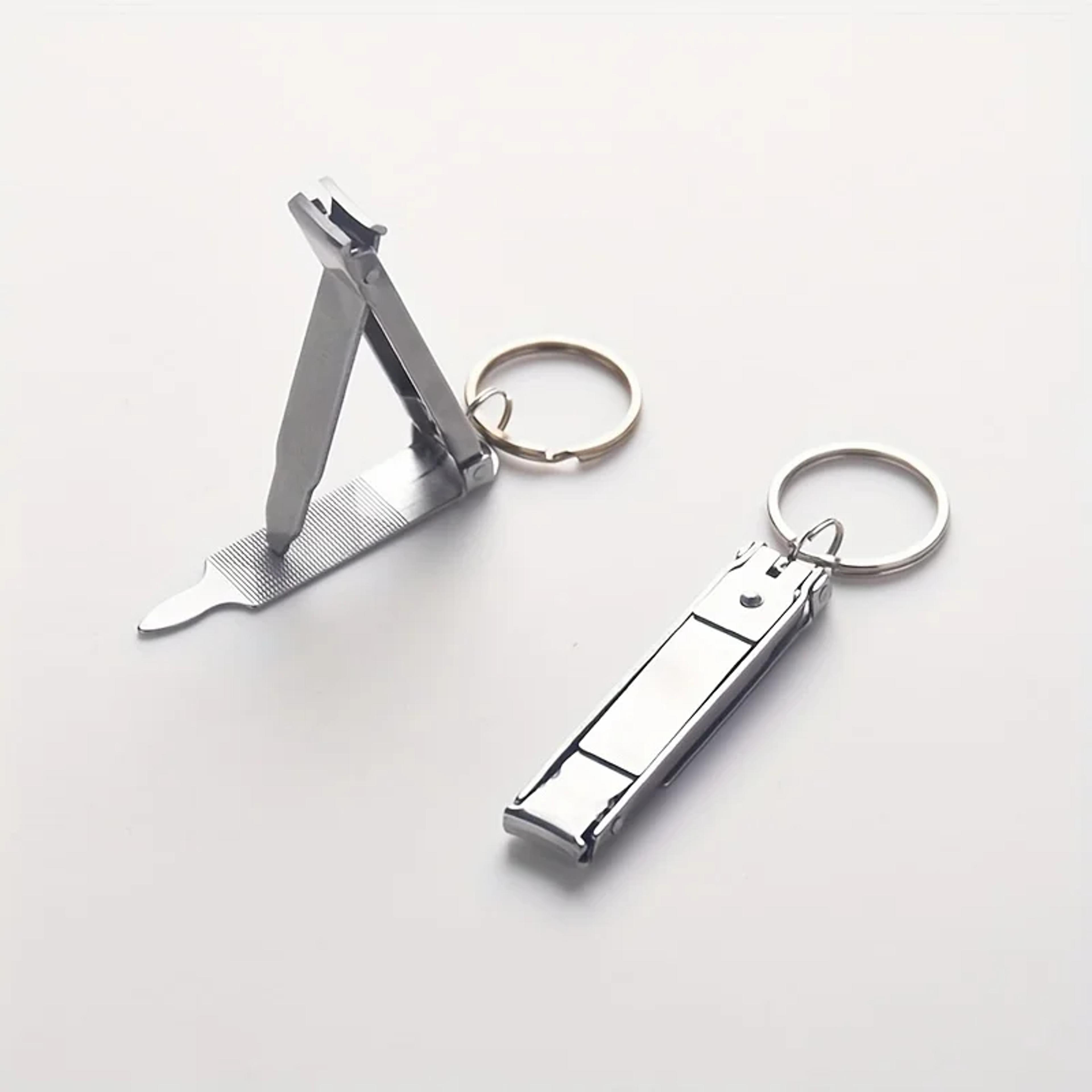 ultra slim foldable stainless steel nail clipper for travel & everyday grooming