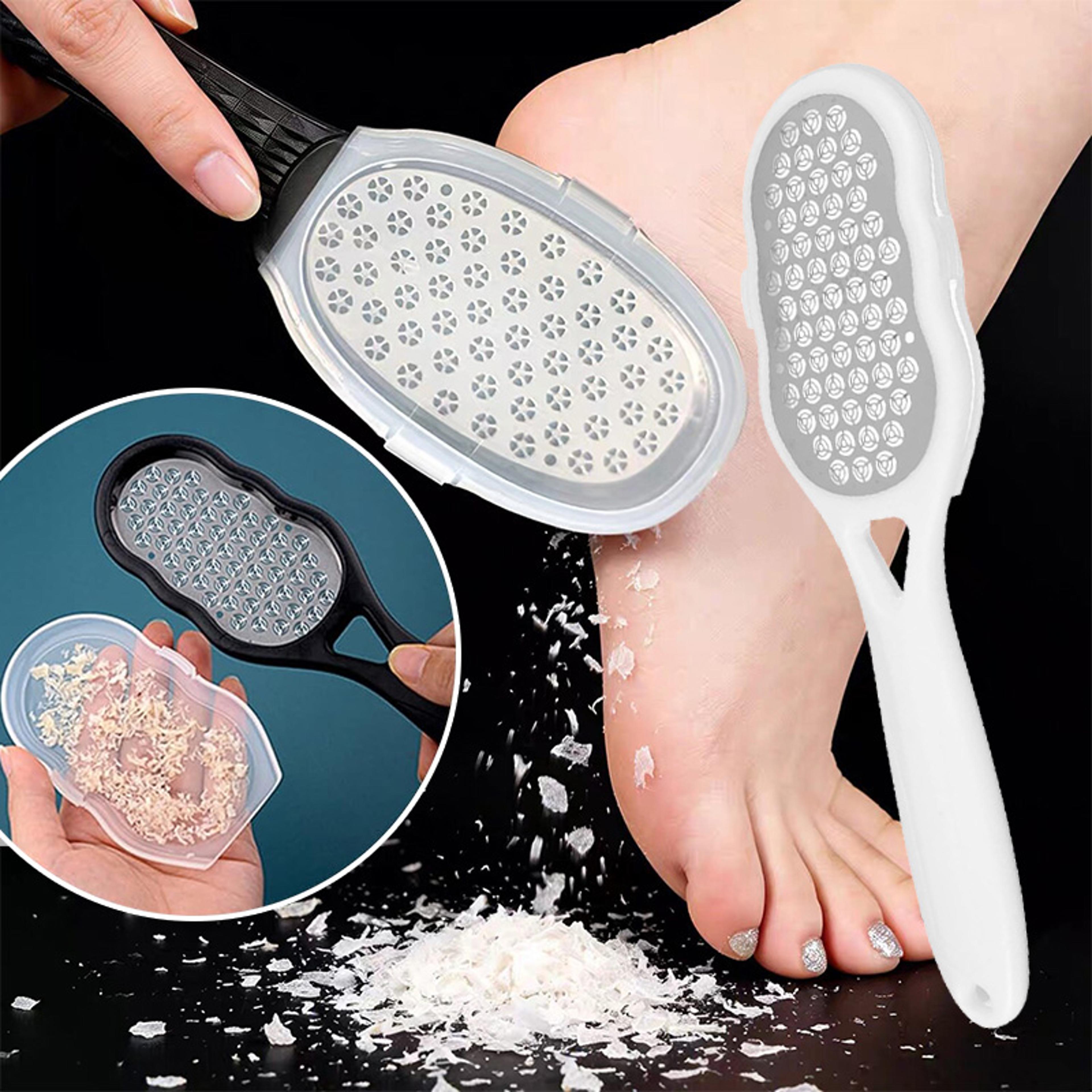 silkystep stainless steel callus remover foot file for cracked heels & smooth feet