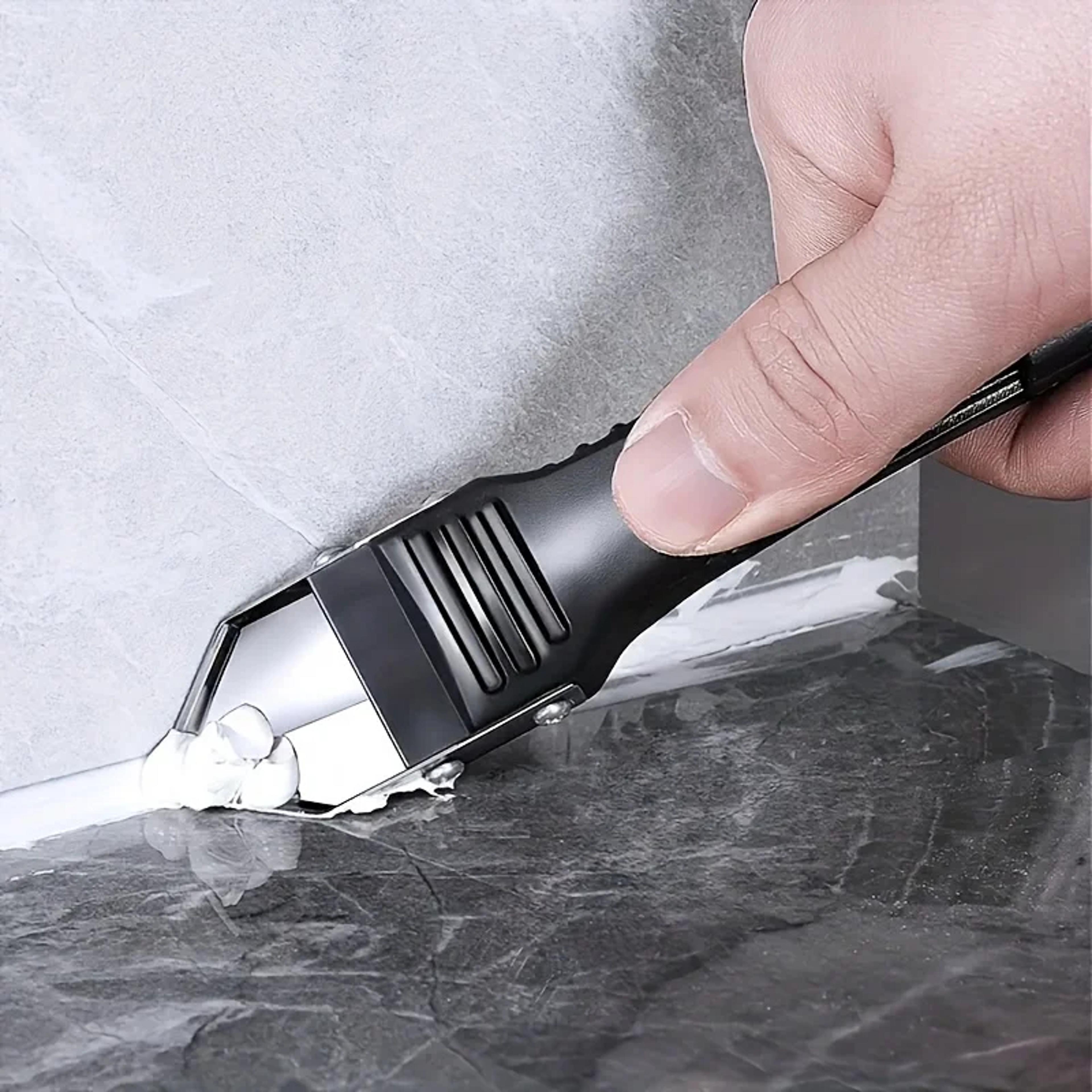 5 in 1 caulking tool kit & grout scraper for clean sealant removal and finishing