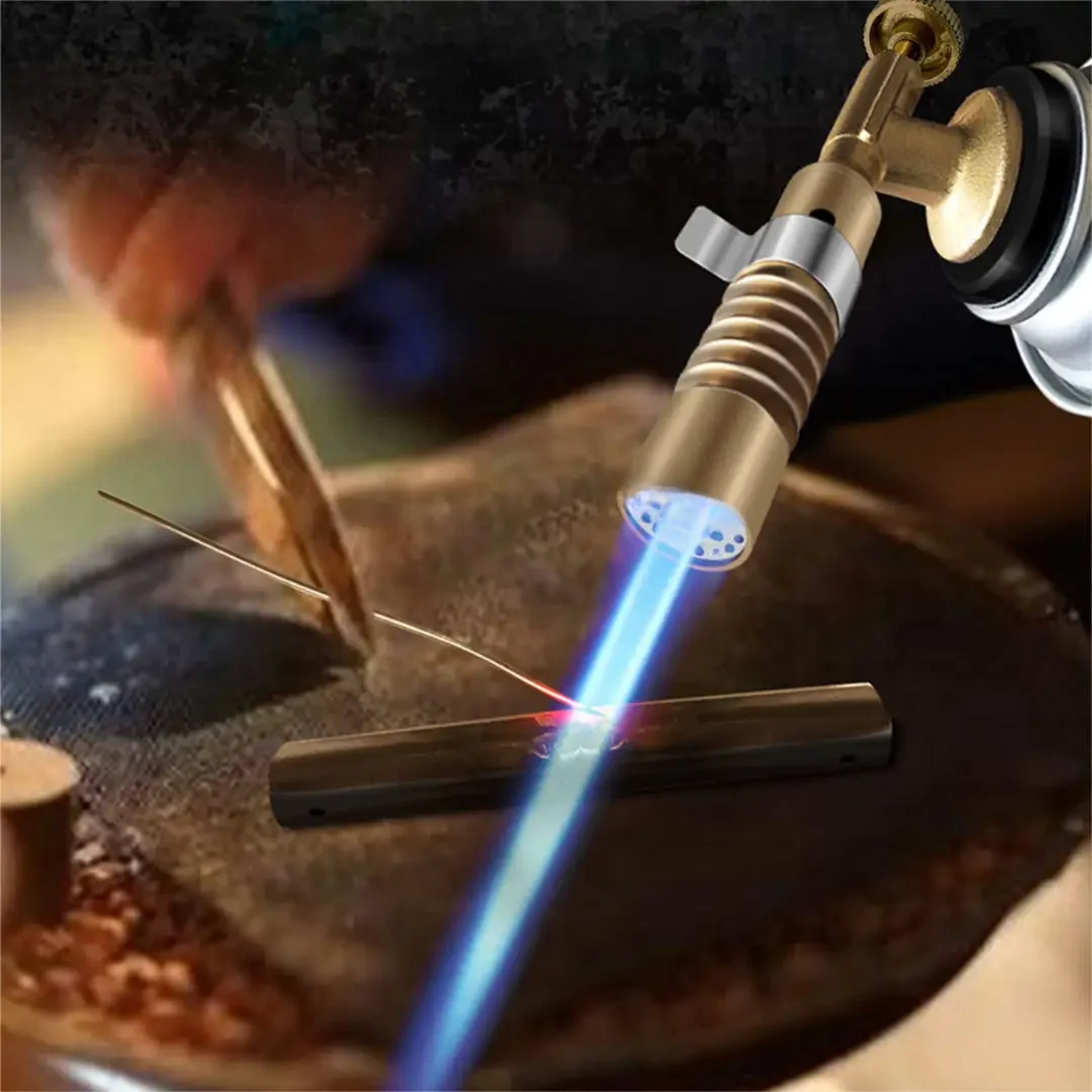portable butane torch flame gun for welding bbq & outdoor camping