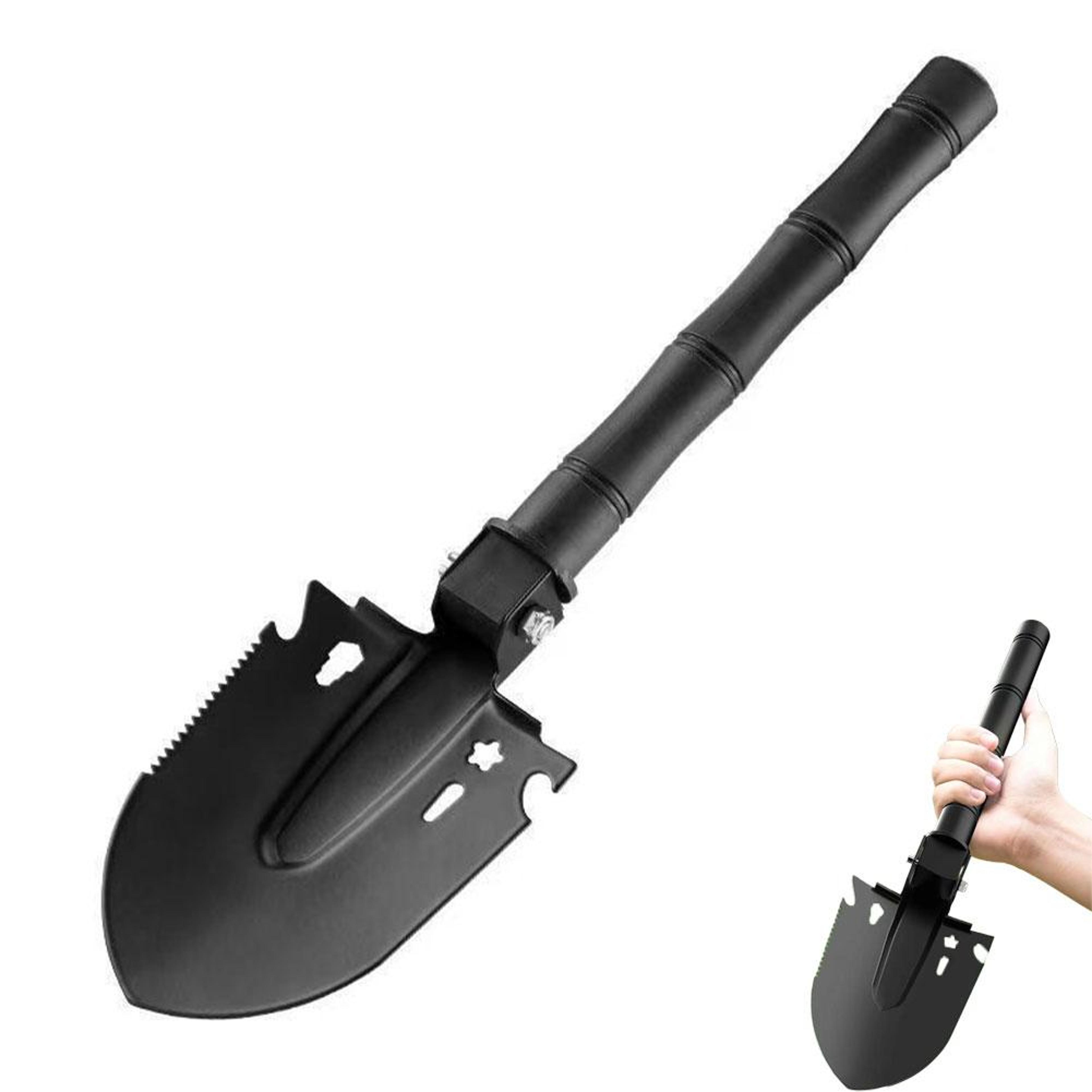 tactical military folding shovel high carbon steel survival tool & multi function camping gear