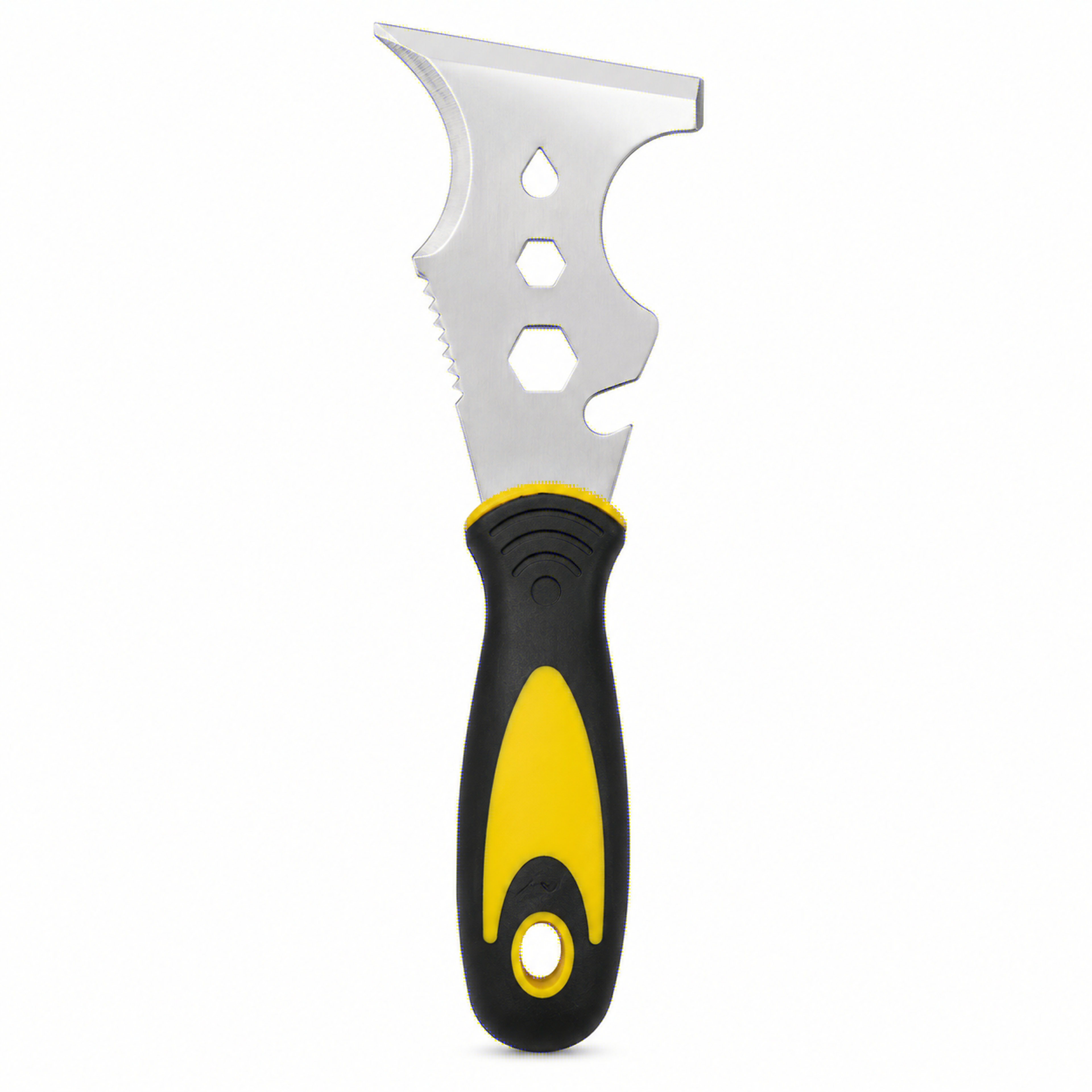 stainless steel putty knife & paint scraper multi tool for diy repairs