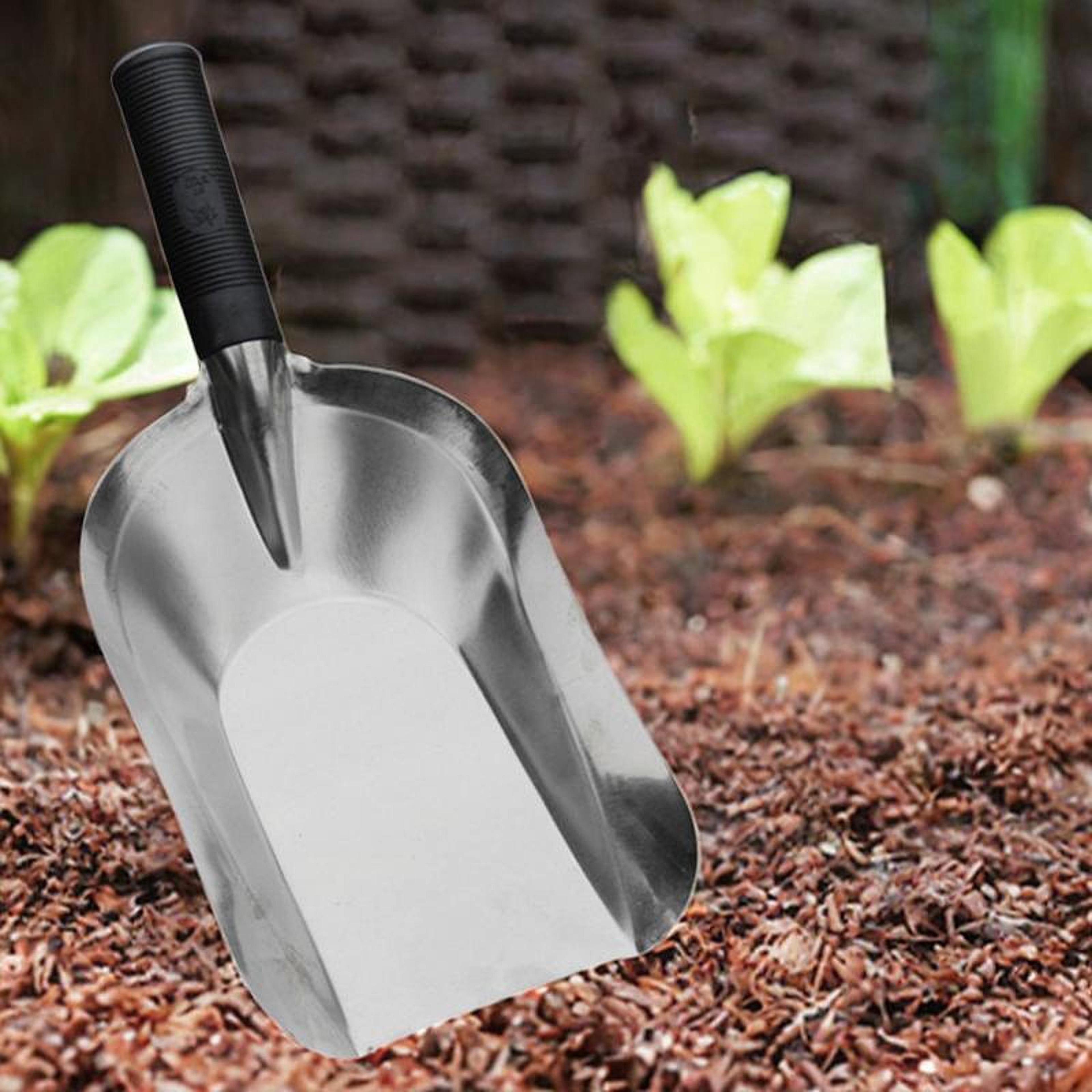 precision scoop garden spade stainless steel hand trowel for weeding planting & digging