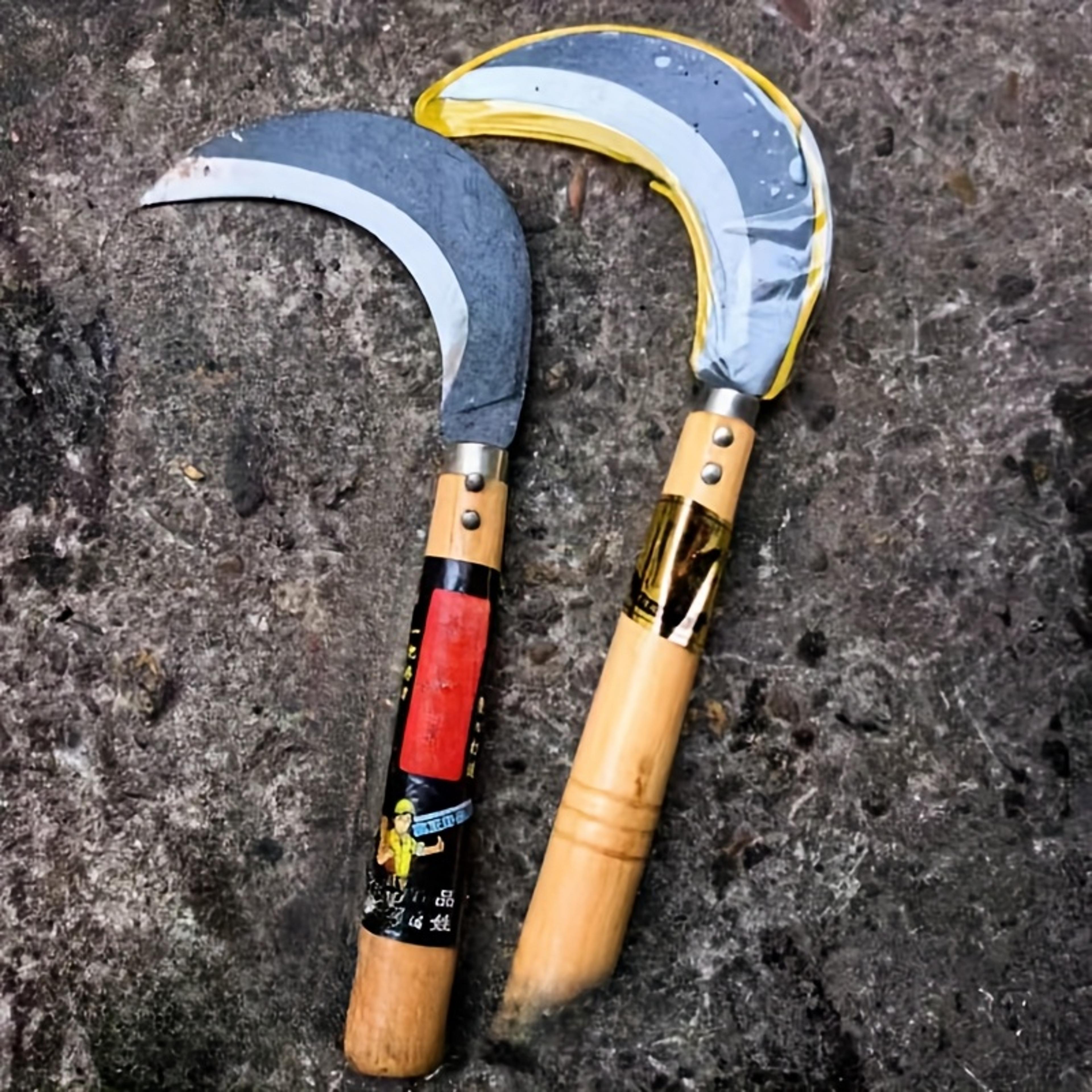 portable carbon steel garden sickle for weeding grass cutting & garden maintenances