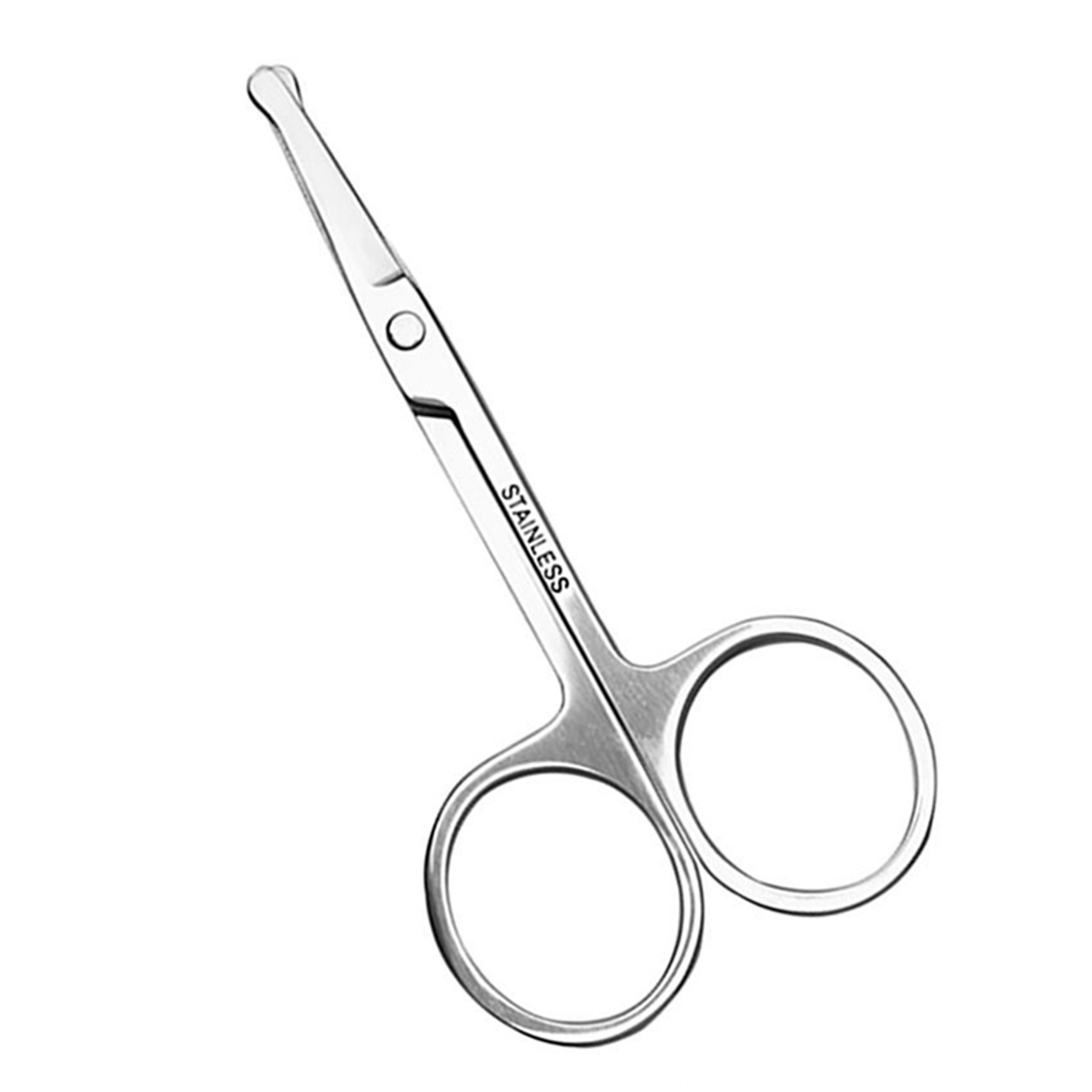 precisionsafe stainless steel eyebrow & nose hair trimming scissors