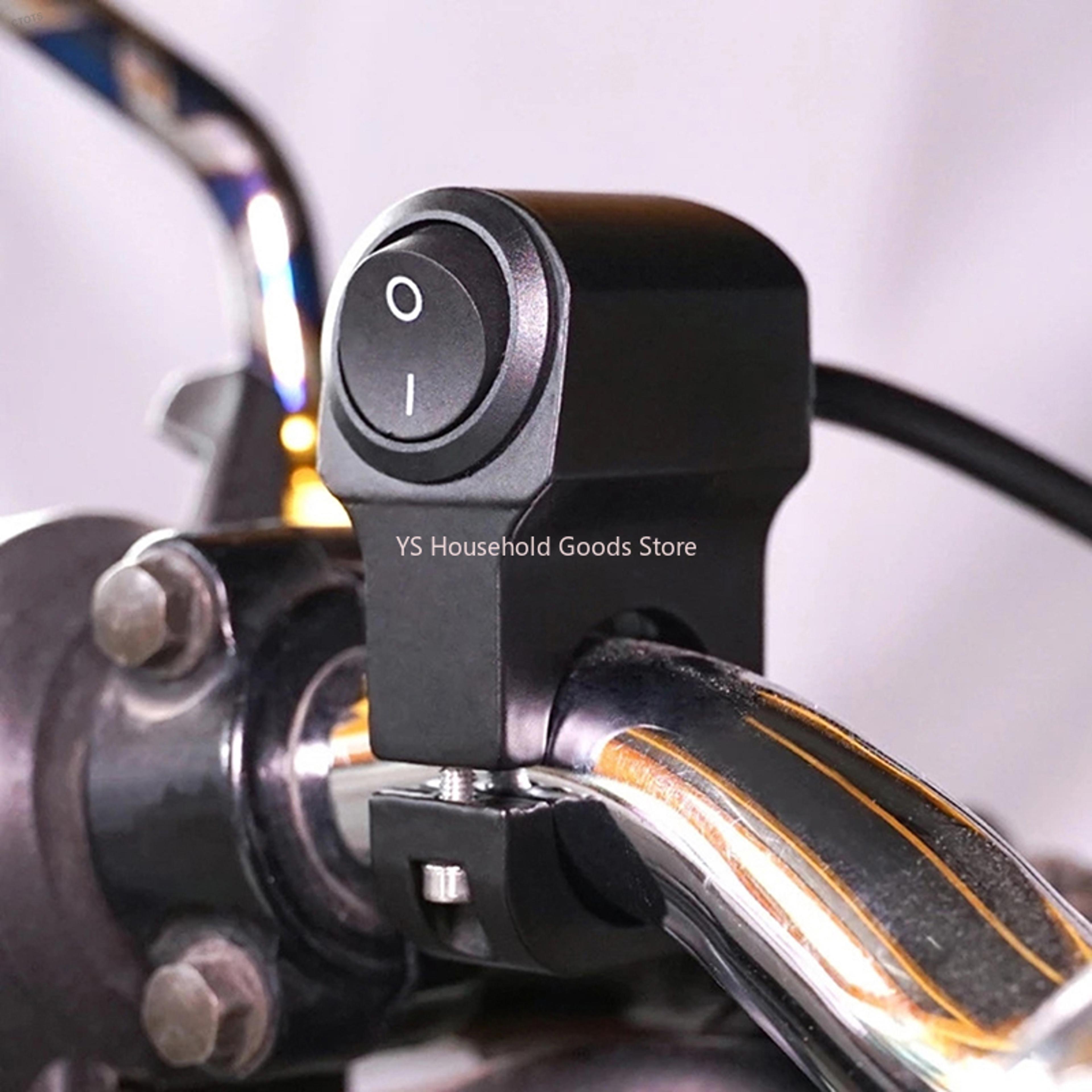 universal motorcycle handlebar light switch headlight & spotlight control toggle