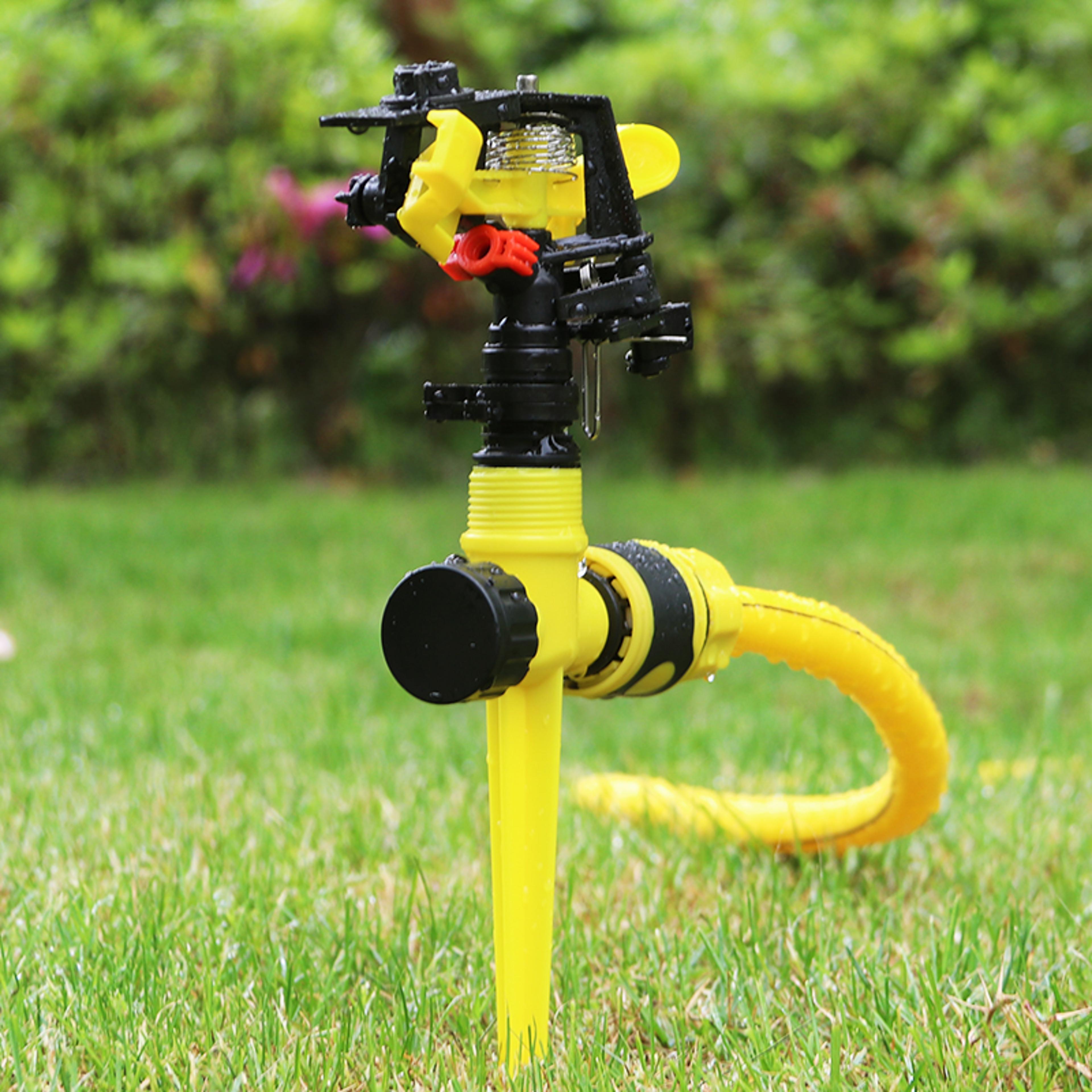 heavy duty garden irrigation sprinkler adjustable impact watering nozzle
