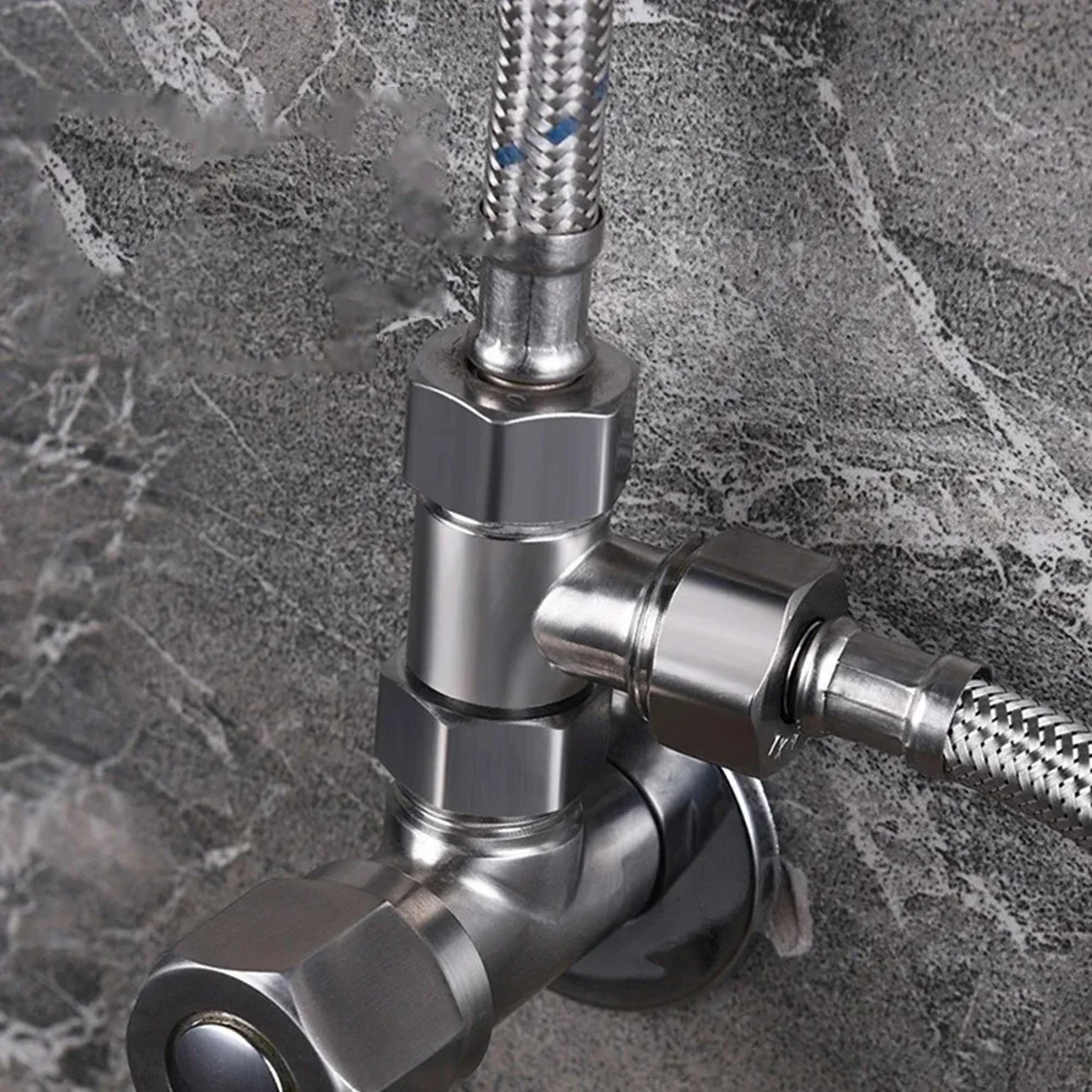 premium stainless steel shower diverter valve adapter faucet splitter for bathroom water control