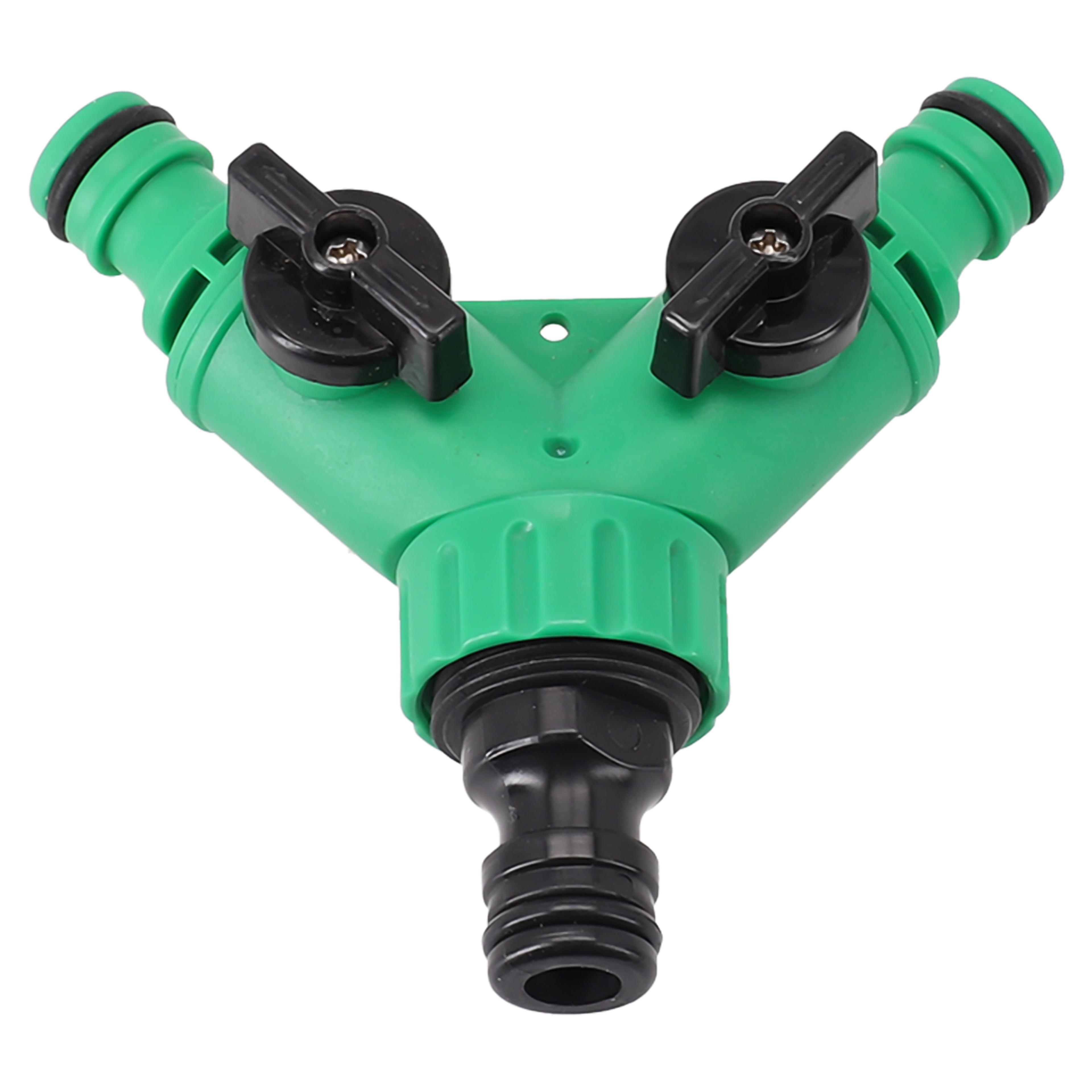 dualflow garden hose splitter with independent control valves