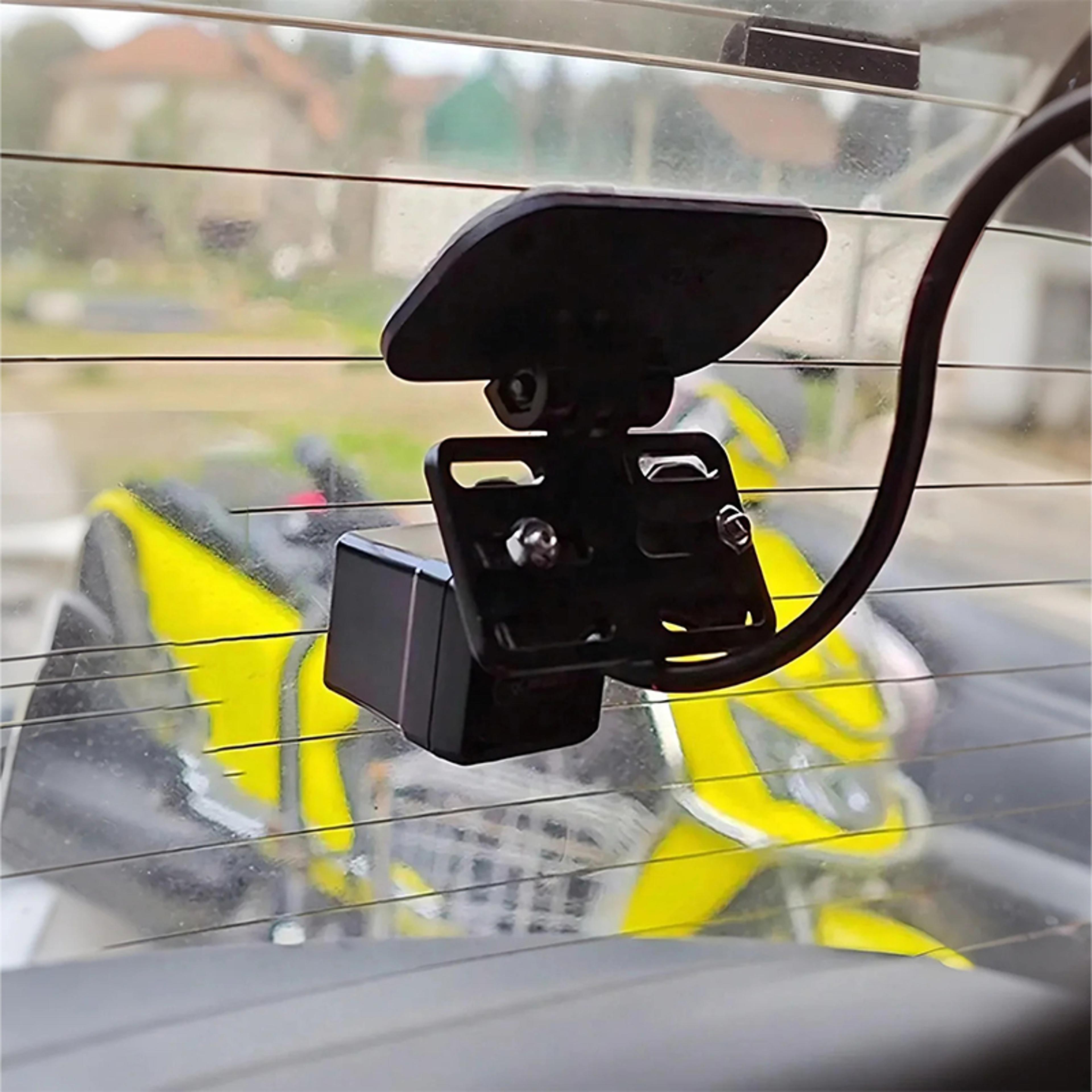 universal no drill rear camera mount with adjustable windshield bracket