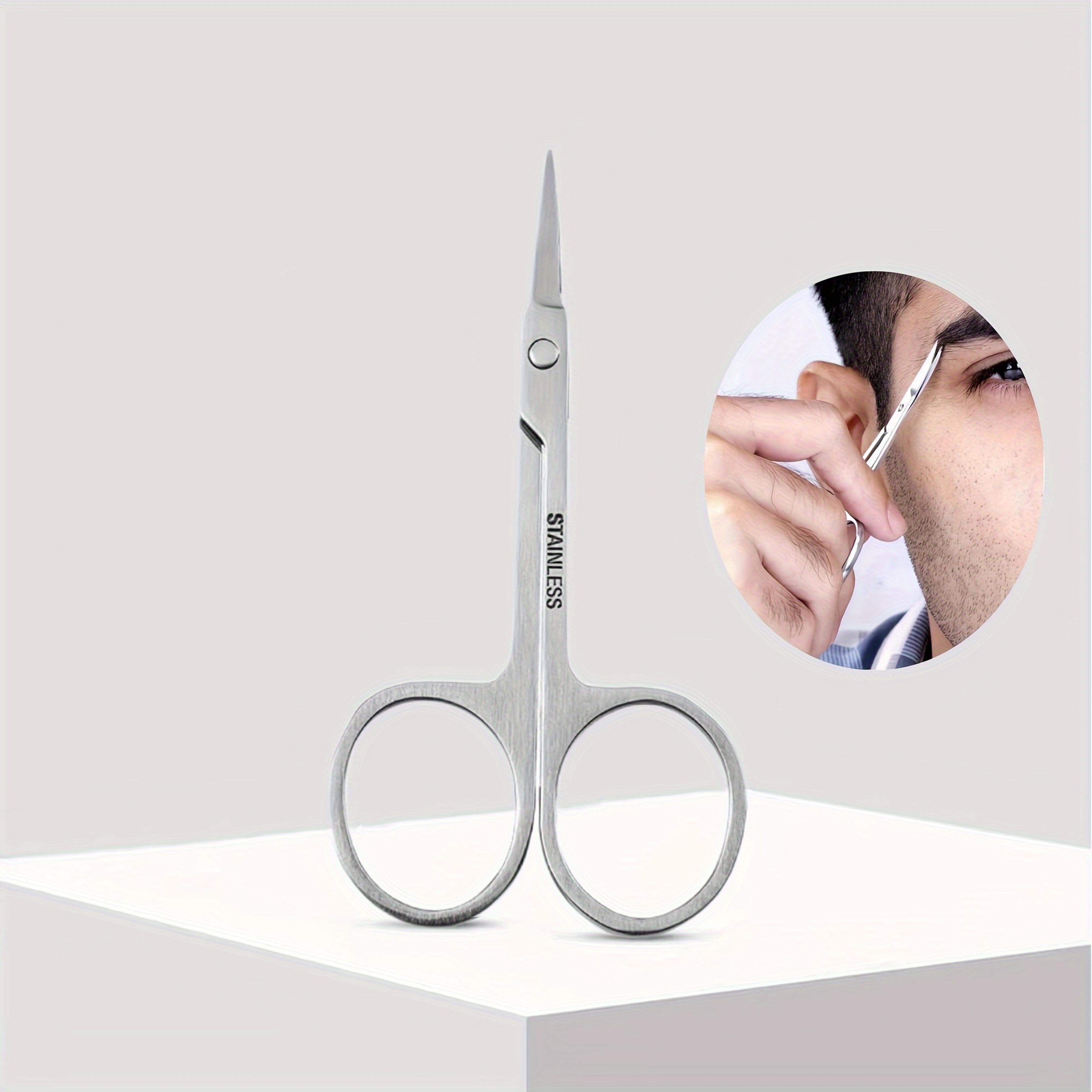 precision rounded tip nose hair and facial grooming scissors