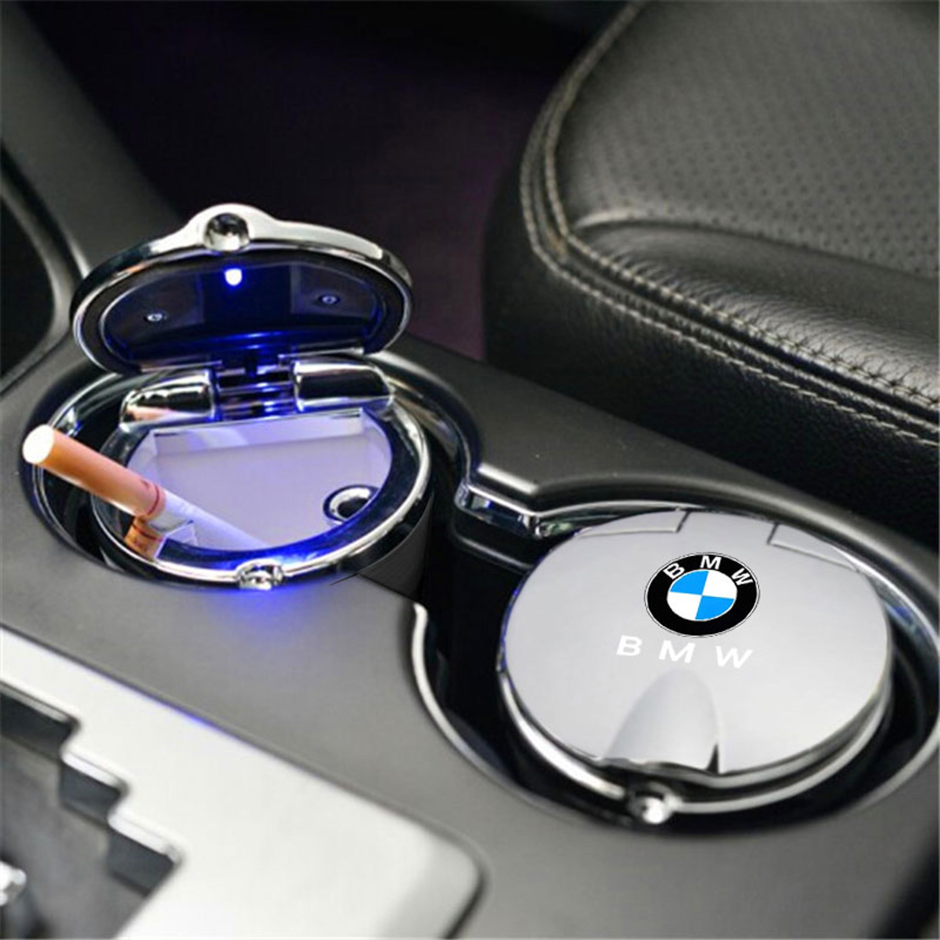 universal led car ashtray with lid for bmw and most vehicles