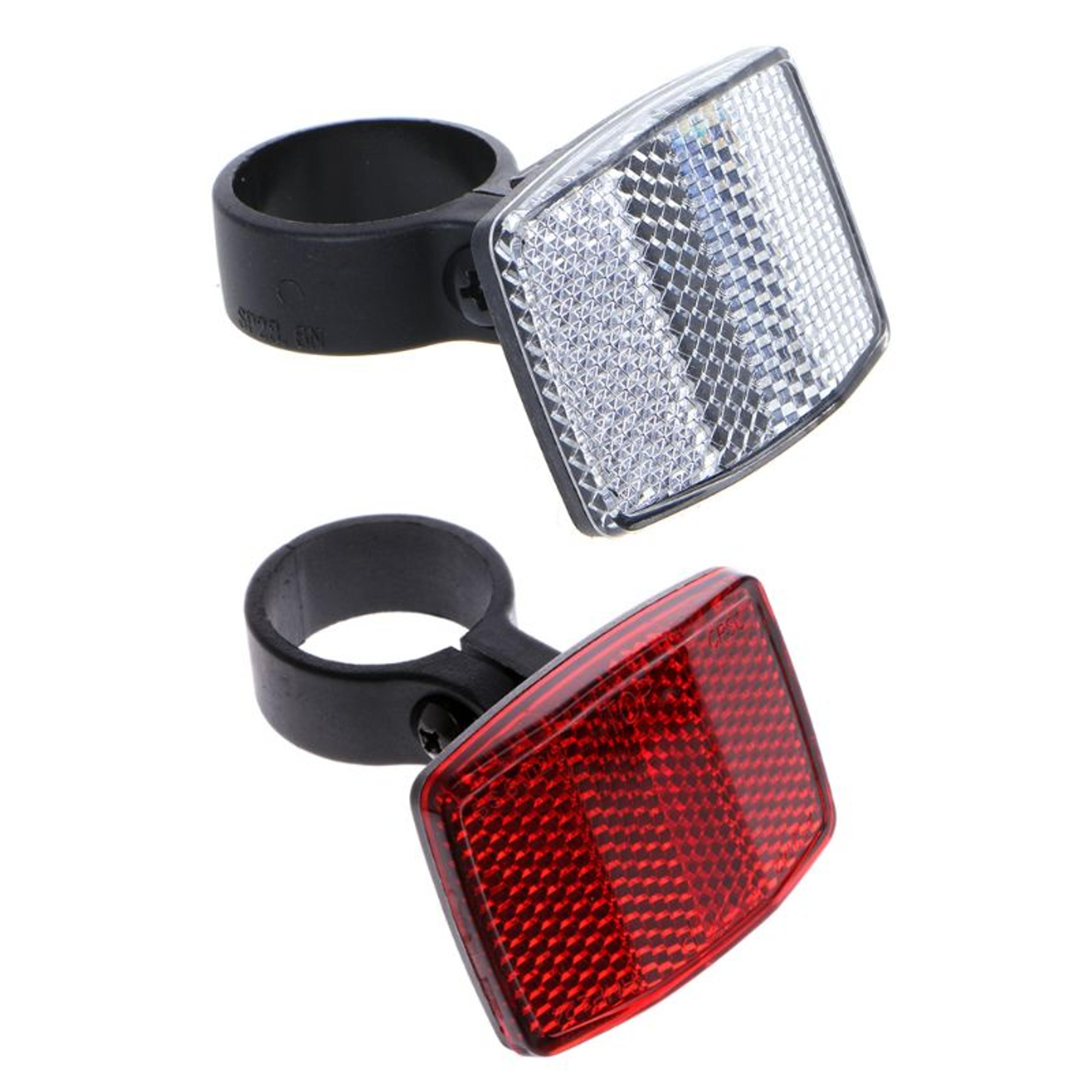 high visibility bicycle safety reflector for handlebar or rear mount