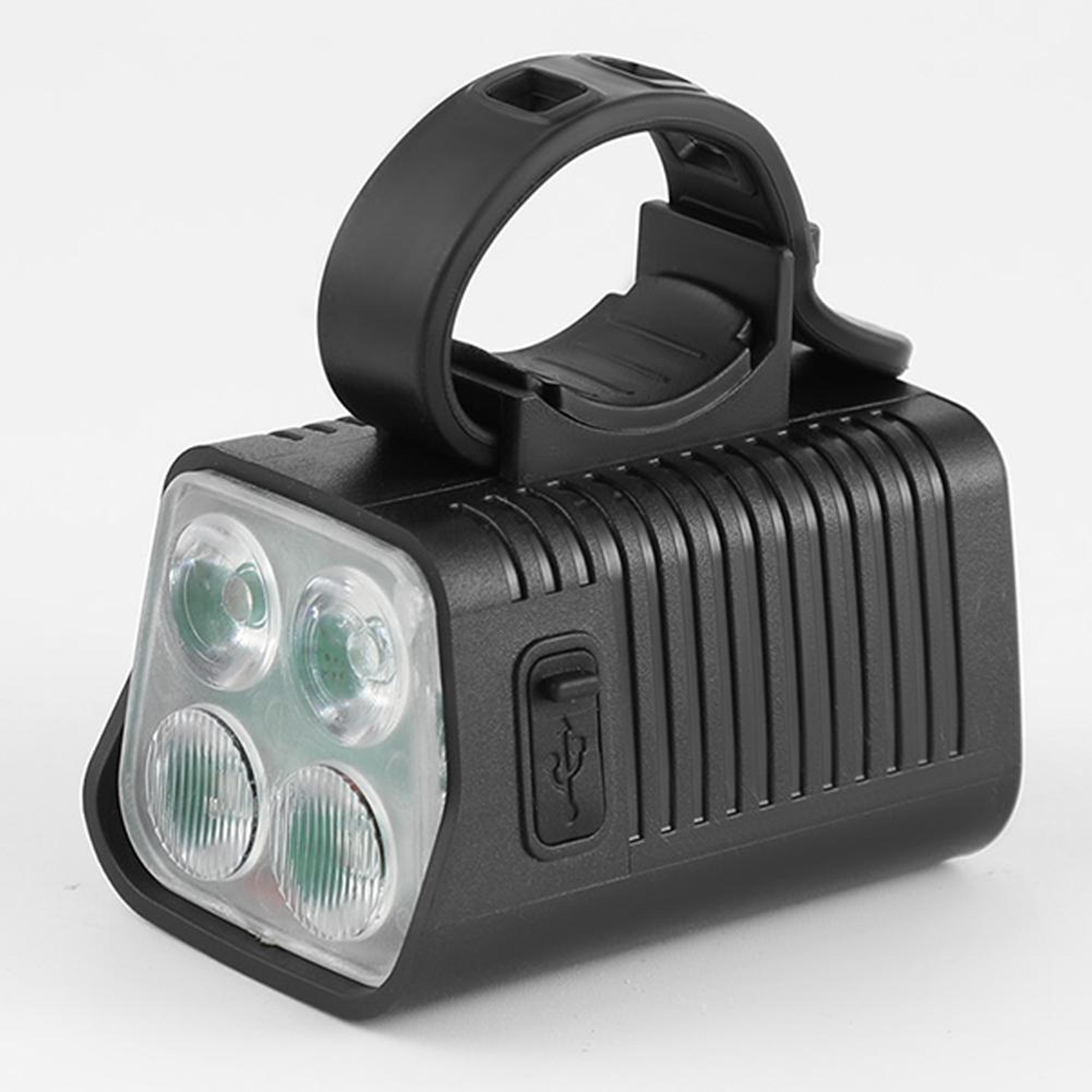 usb rechargeable bicycle horn light waterproof bike headlight
